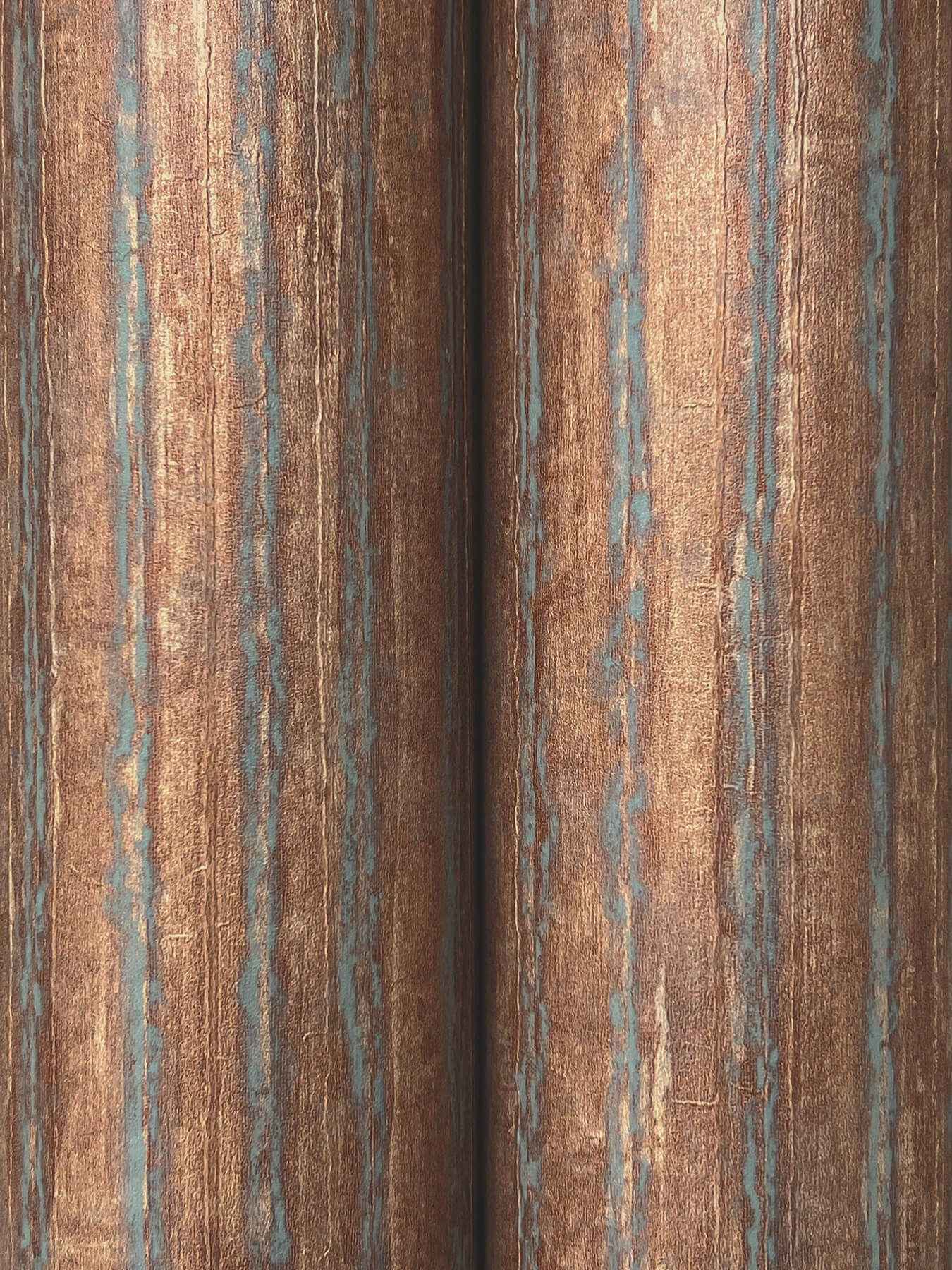 Precious Metal Copper Corrugated Wallpaper - York Wallcoverings - UW1026N - York Wallcoverings Wallpaper
