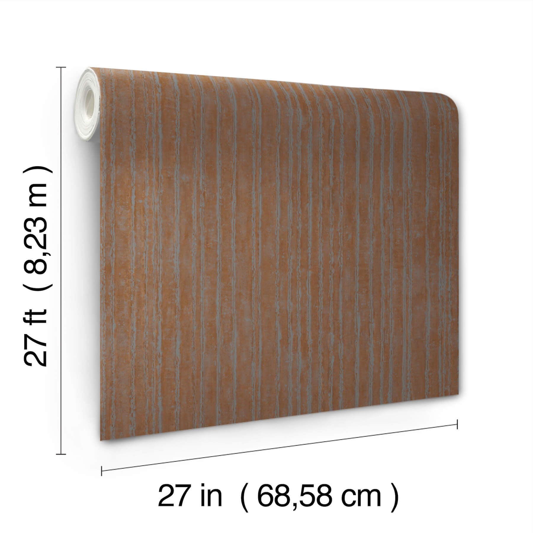 precious-metal-copper-corrugated-wallpaper-york-wallcoverings-uw1026n - York Wallcoverings Wallpaper