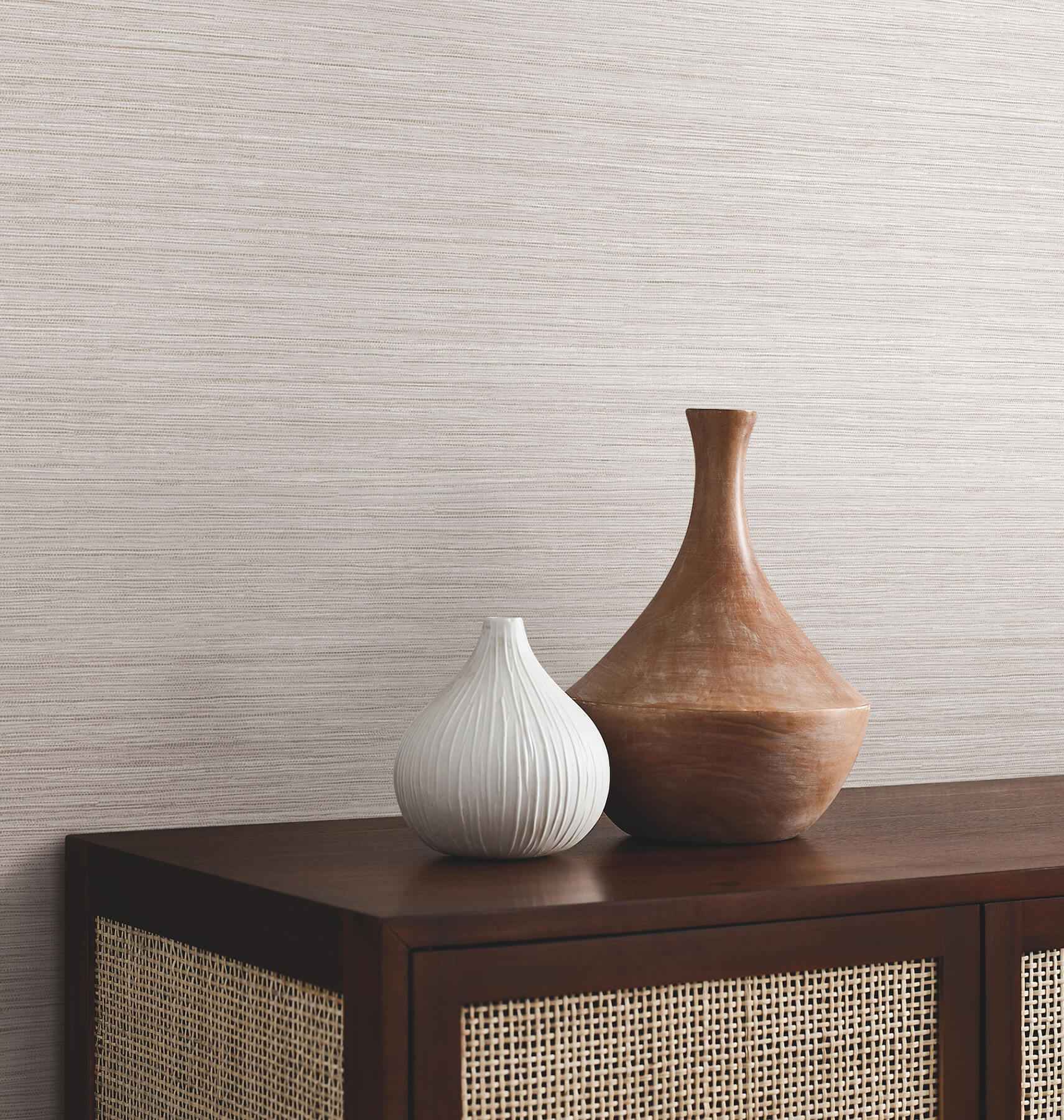 Mystic Taupe Faux Grasscloth Wallpaper - York Wallcoverings - UW1031N - York Wallcoverings Wallpaper