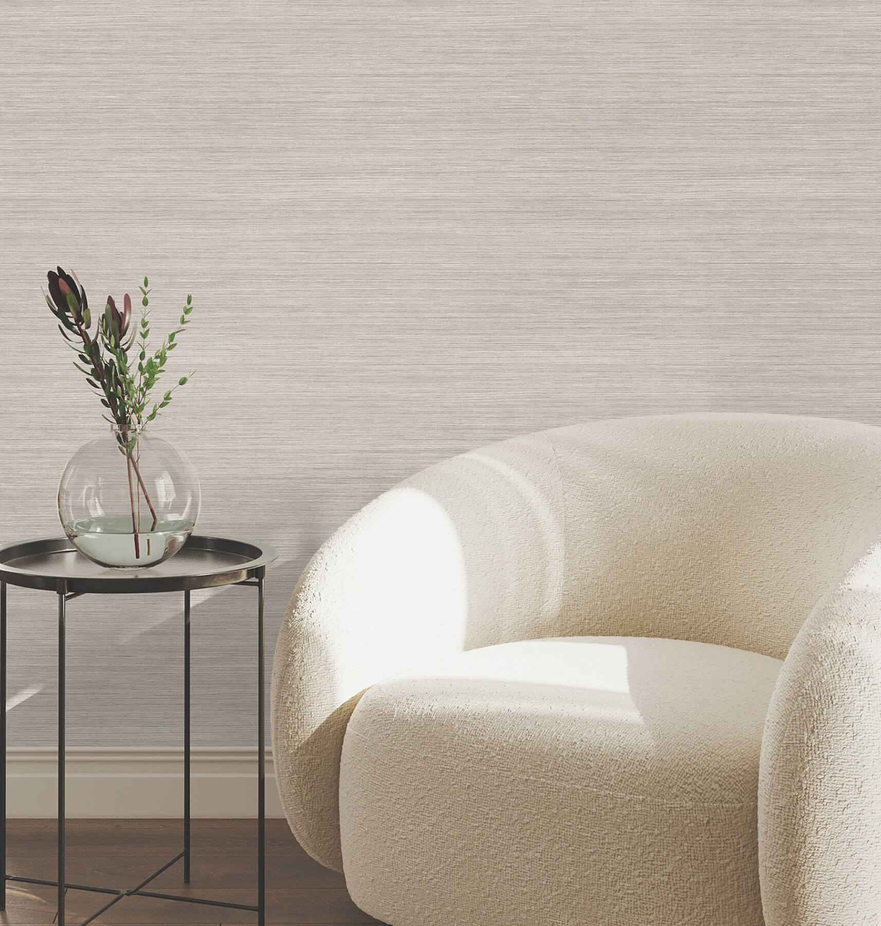 Mystic Taupe Faux Grasscloth Wallpaper - York Wallcoverings - UW1031N - York Wallcoverings Wallpaper