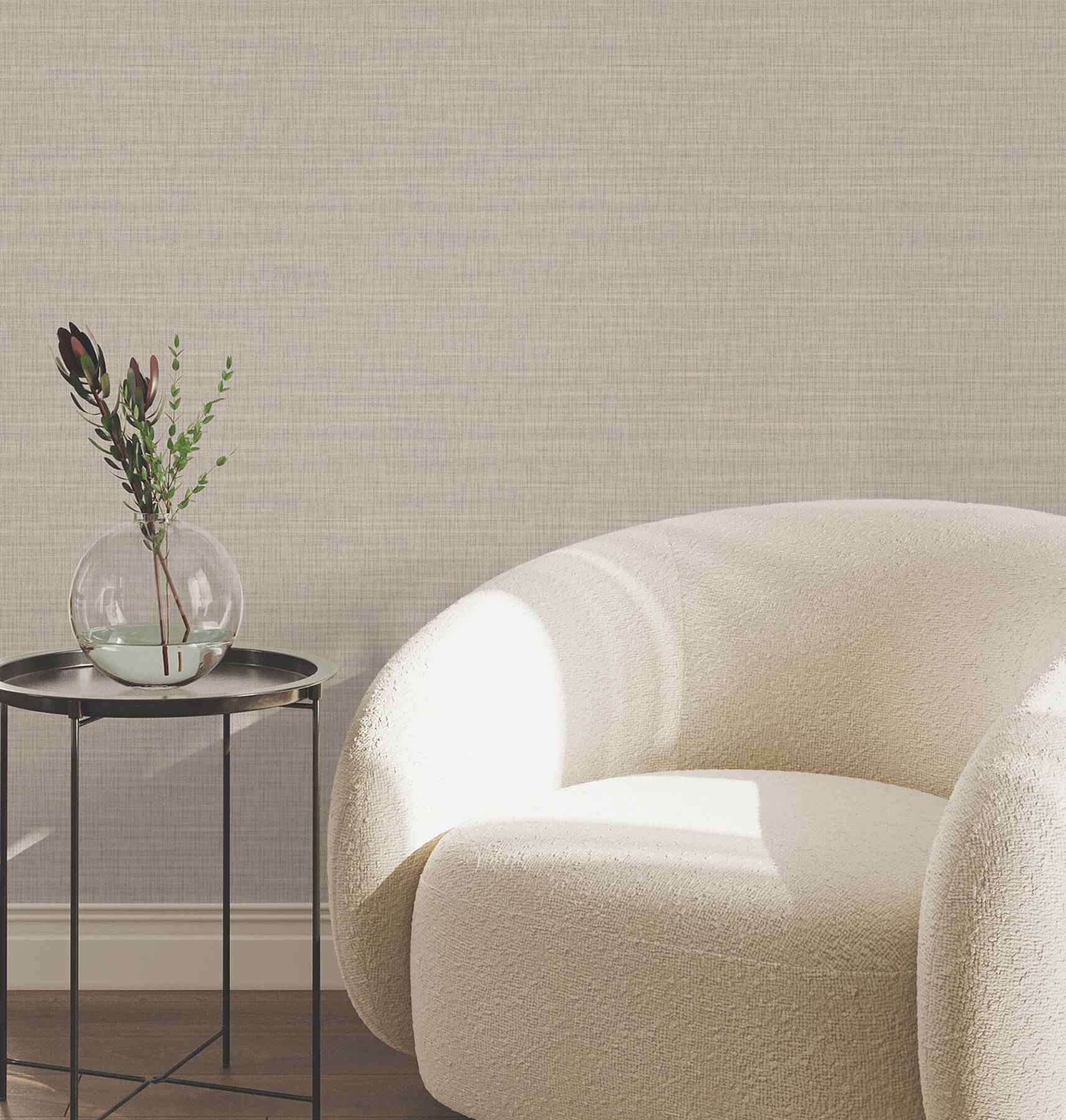Down To Earth Taupe Striated Wallpaper - York Wallcoverings - UW1044N - York Wallcoverings Wallpaper
