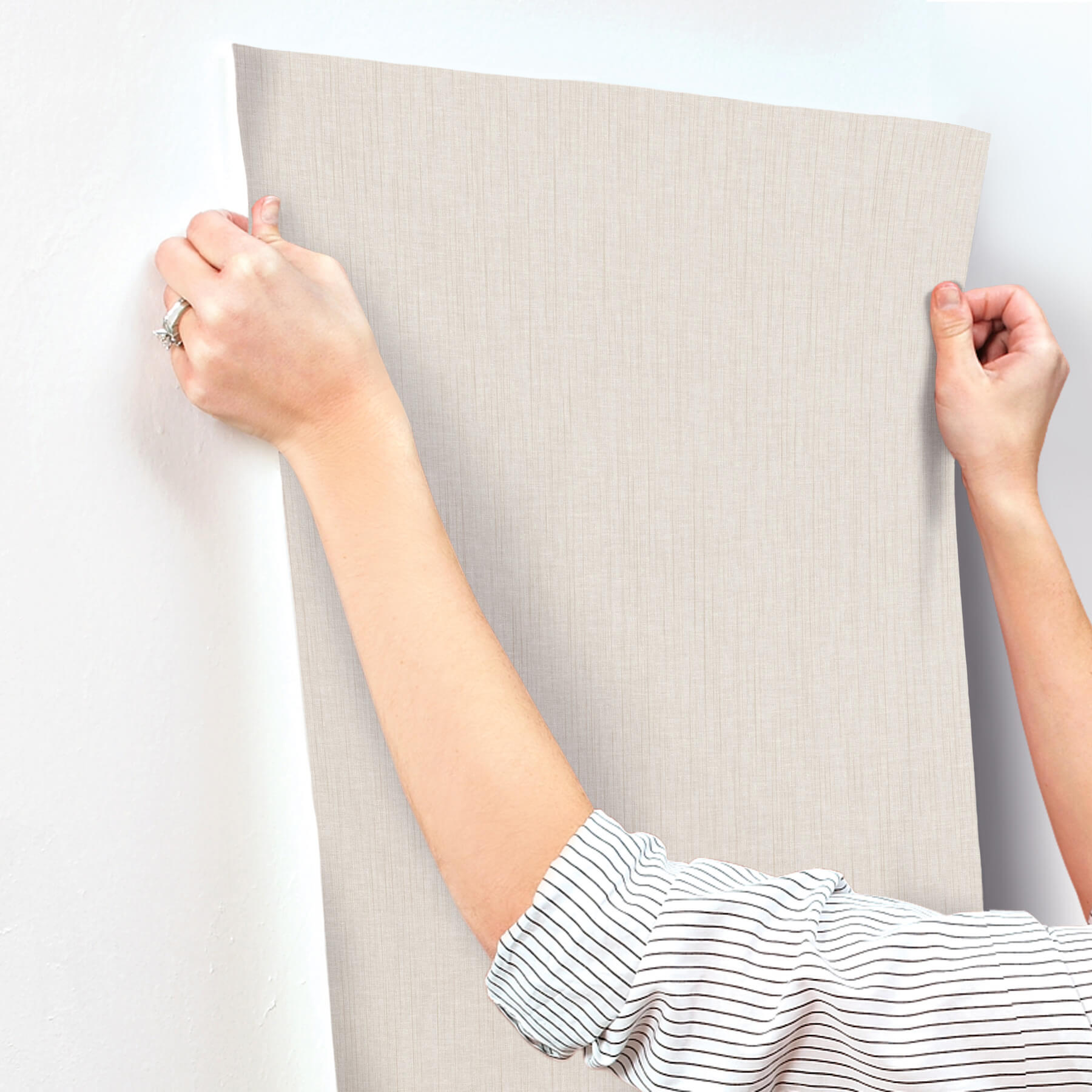 silk-spun-ivory-tactile-stripe-wallpaper-york-wallcoverings-uw1050n - York Wallcoverings Wallpaper