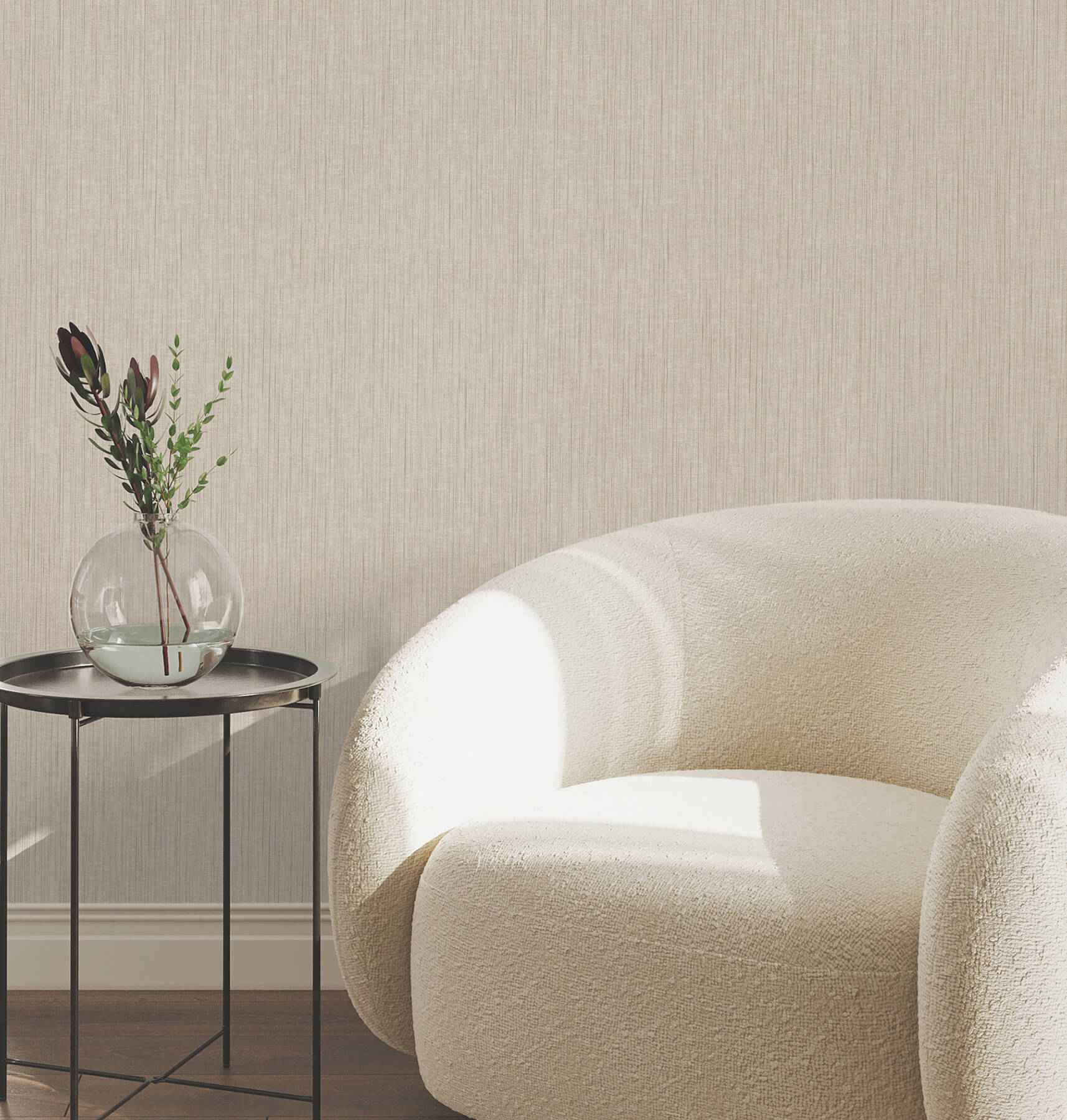 Silk Spun Taupe Tactile Stripe Wallpaper - York Wallcoverings - UW1055N - York Wallcoverings Wallpaper