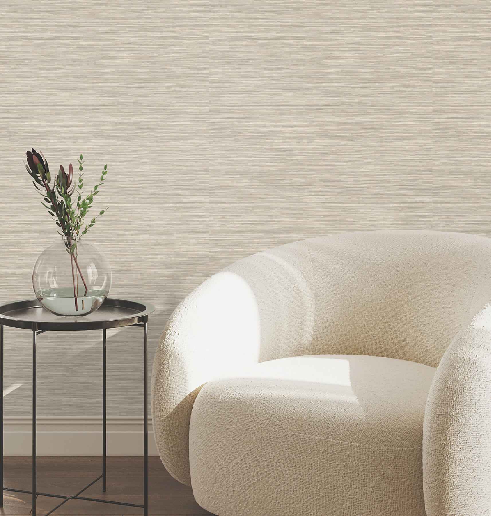 Oasis Neutral Faux Grasscloth Wallpaper - York Wallcoverings - UW1074N - York Wallcoverings Wallpaper