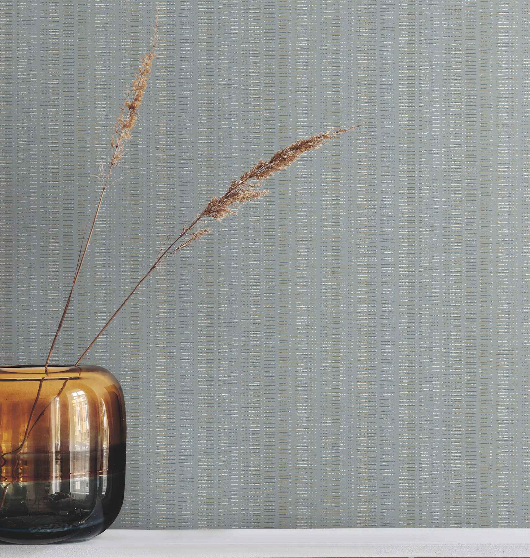 Line in the Sand Light Blue Woven Stripe Wallpaper - York Wallcoverings - UW1091N - York Wallcoverings Wallpaper