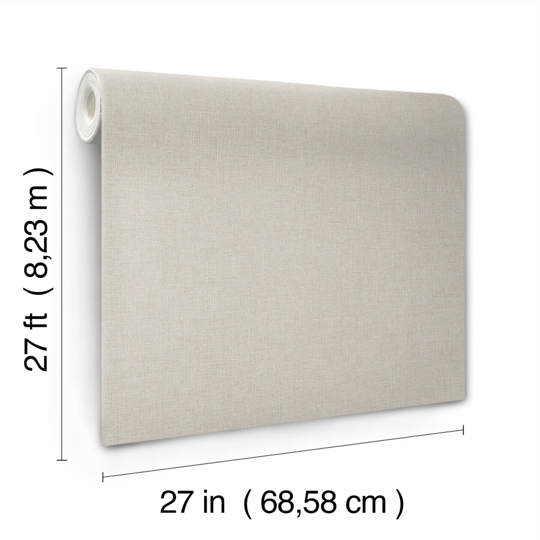 heathered-linen-beige-faux-fabric-wallpaper-york-wallcoverings-uw1124n - York Wallcoverings Wallpaper