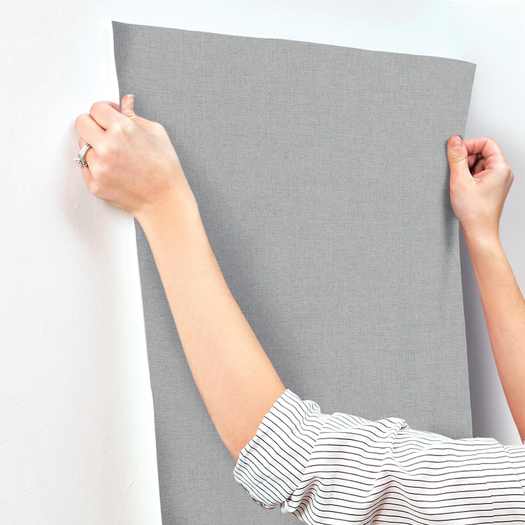 heathered-linen-light-blue-faux-fabric-wallpaper-york-wallcoverings-uw1126n - York Wallcoverings Wallpaper