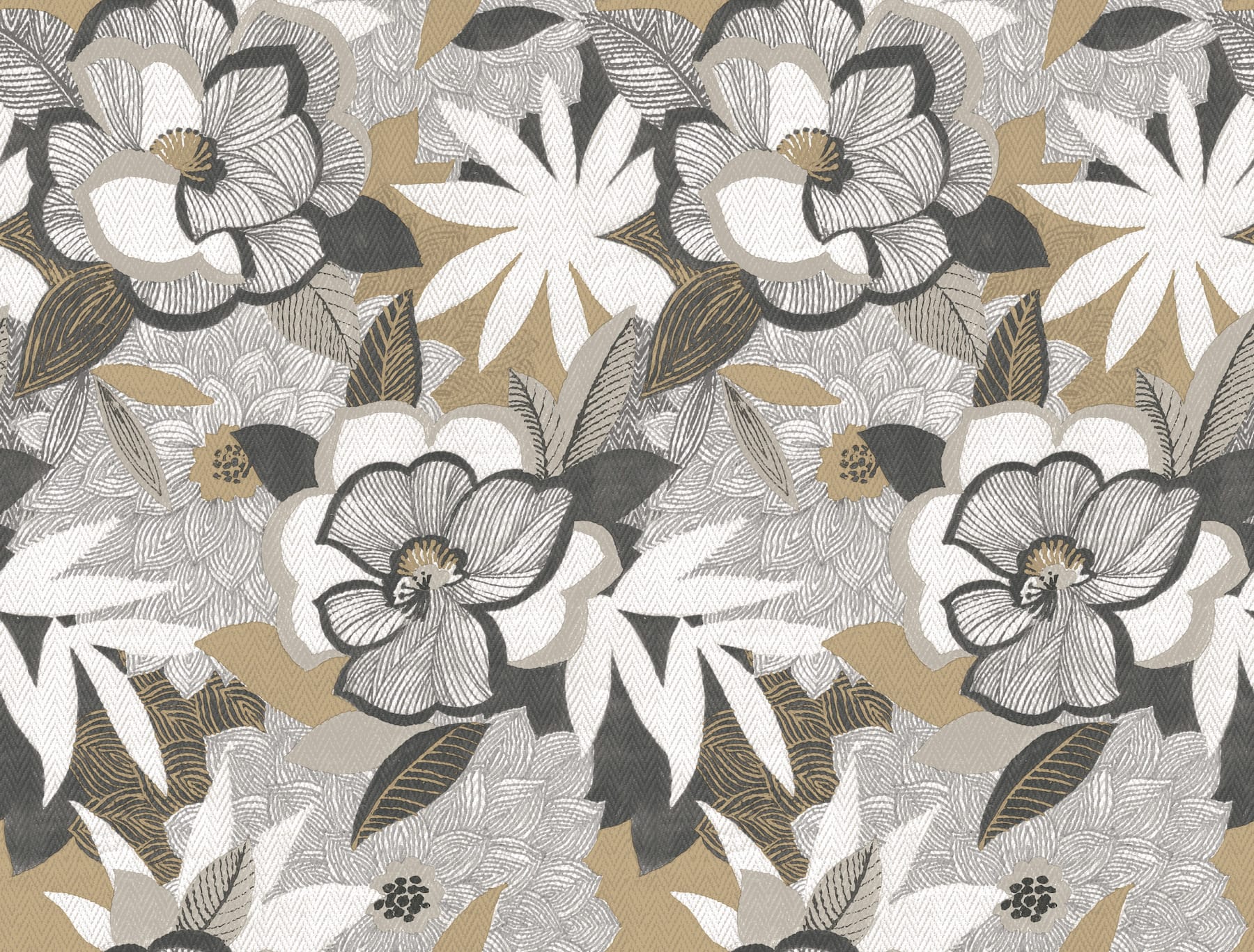 Fantasium Black Floral Peel Stick Wallpaper - York Wallcoverings - PSW1698RL - York Wallcoverings Wallpaper