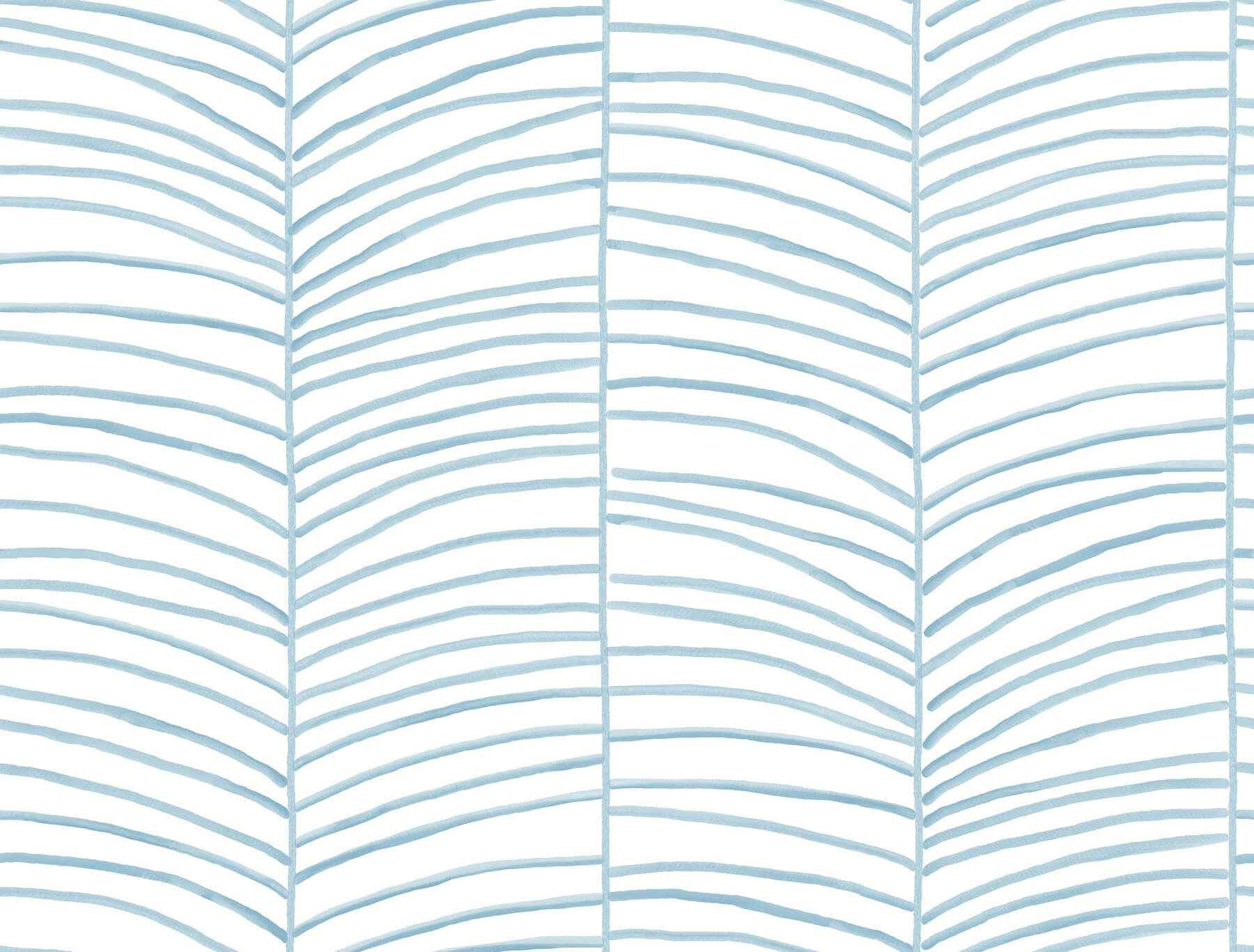 Cascade Palm Blue Chic Tropics Peel and - York Wallcoverings - PSW1703RL - York Wallcoverings Wallpaper