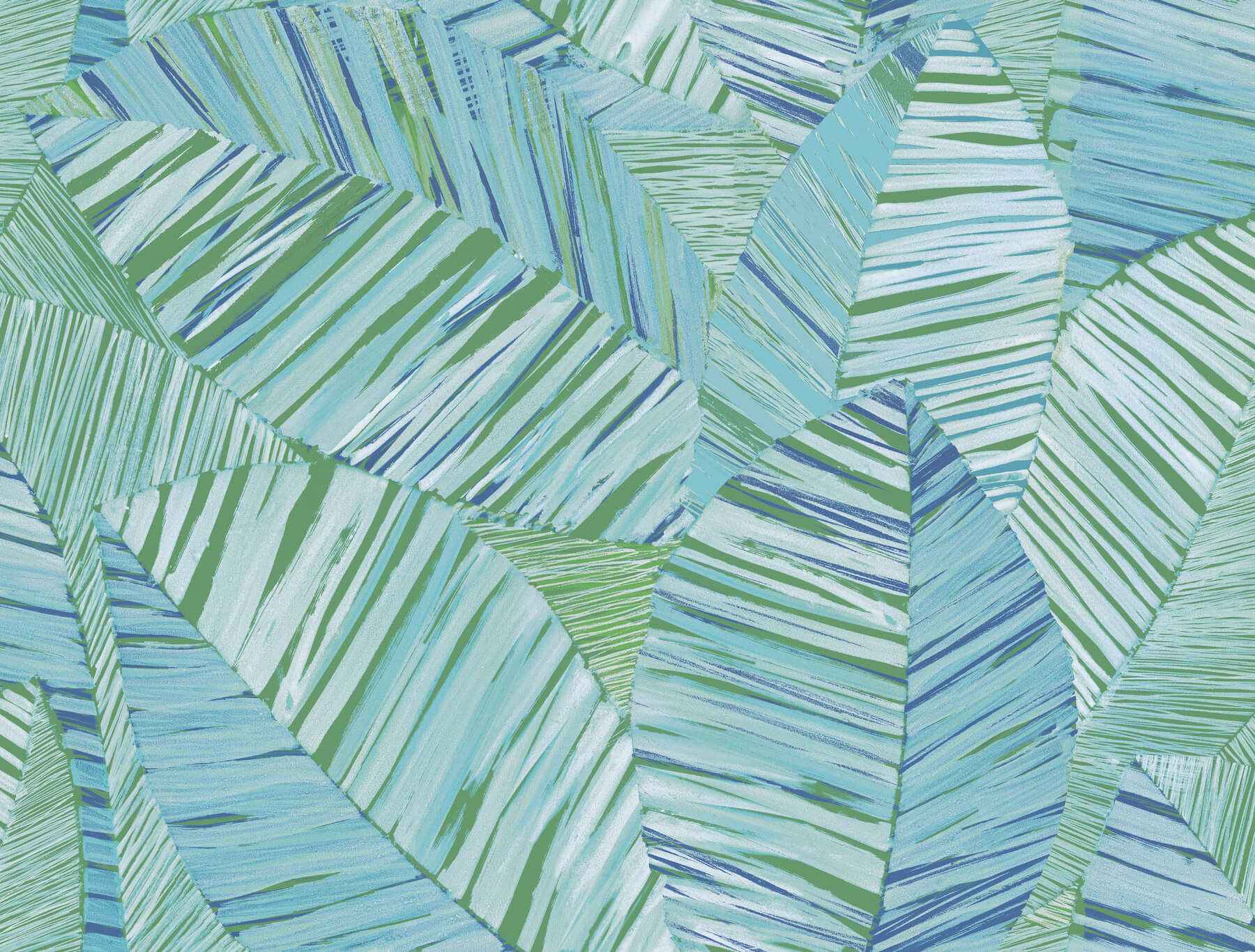 Crown Canopy Blue Palm Peel Stick Wallpaper - York Wallcoverings - PSW1704RL
