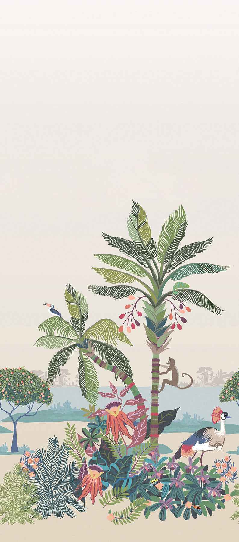 Tropical Lagoon Earthy Premium Peel and - York Wallcoverings - PSW1711M - York Wallcoverings Wallpaper