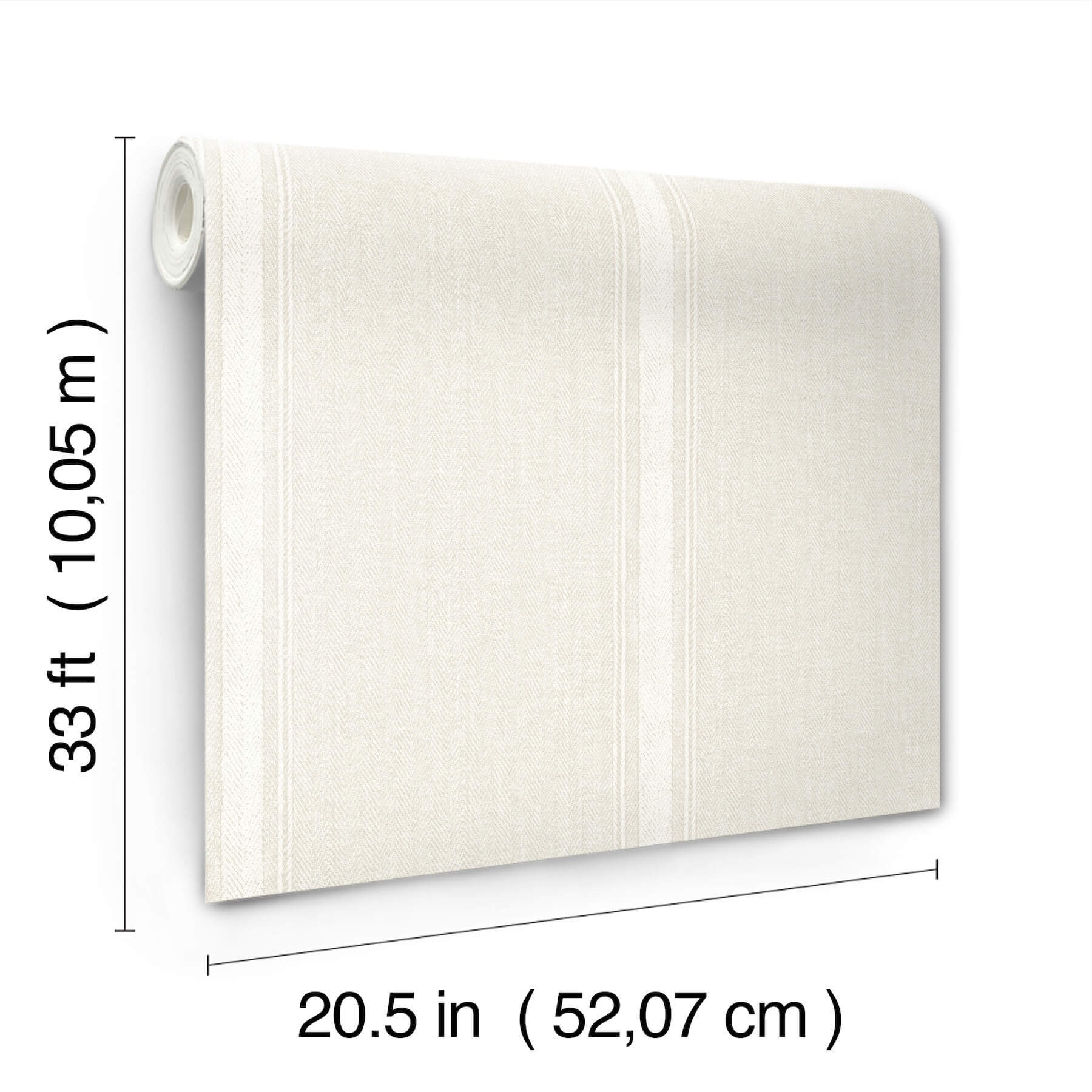 linette-cream-fabric-stripe-wallpaper-york-wallcoverings-4192-12465 - York Wallcoverings Wallpaper