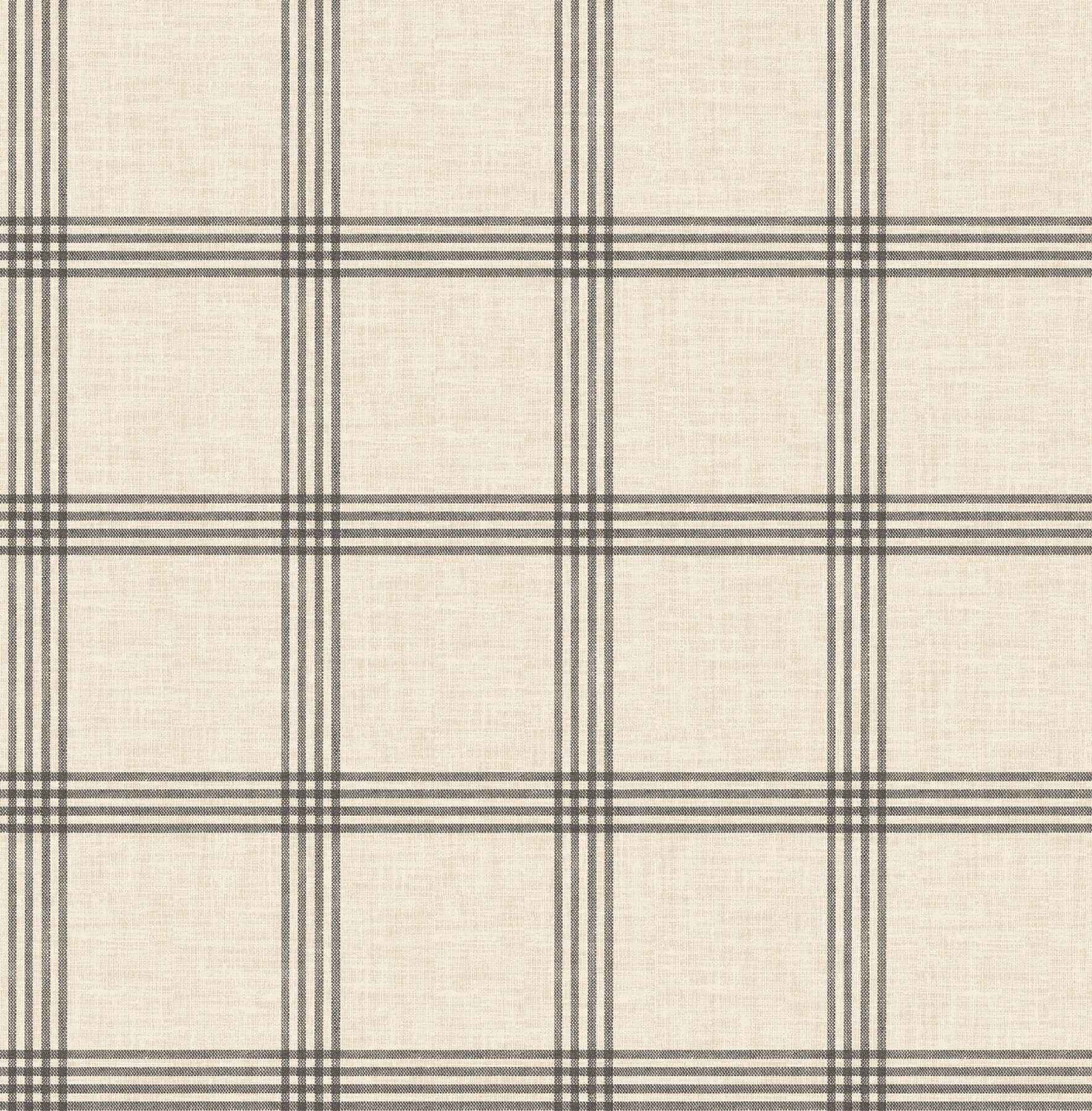 Twain Black Plaid Wallpaper - York Wallcoverings - 4192-24479 - York Wallcoverings Wallpaper