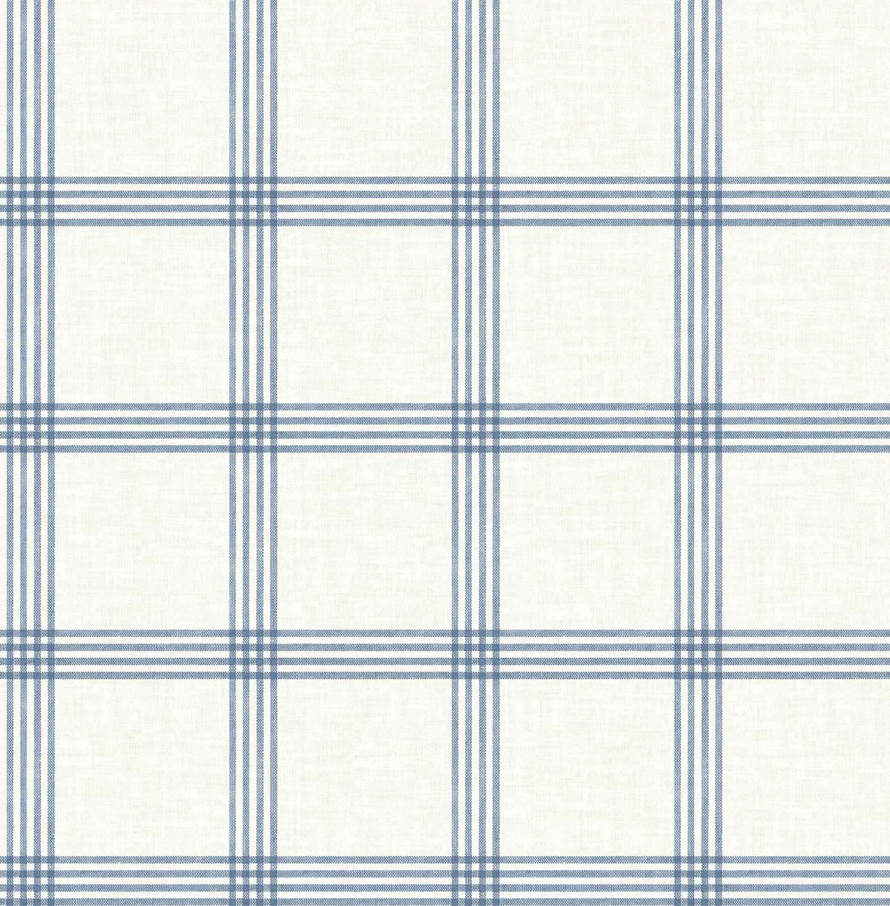 Twain Denim Plaid Wallpaper - York Wallcoverings - 4192-26993 - York Wallcoverings Wallpaper