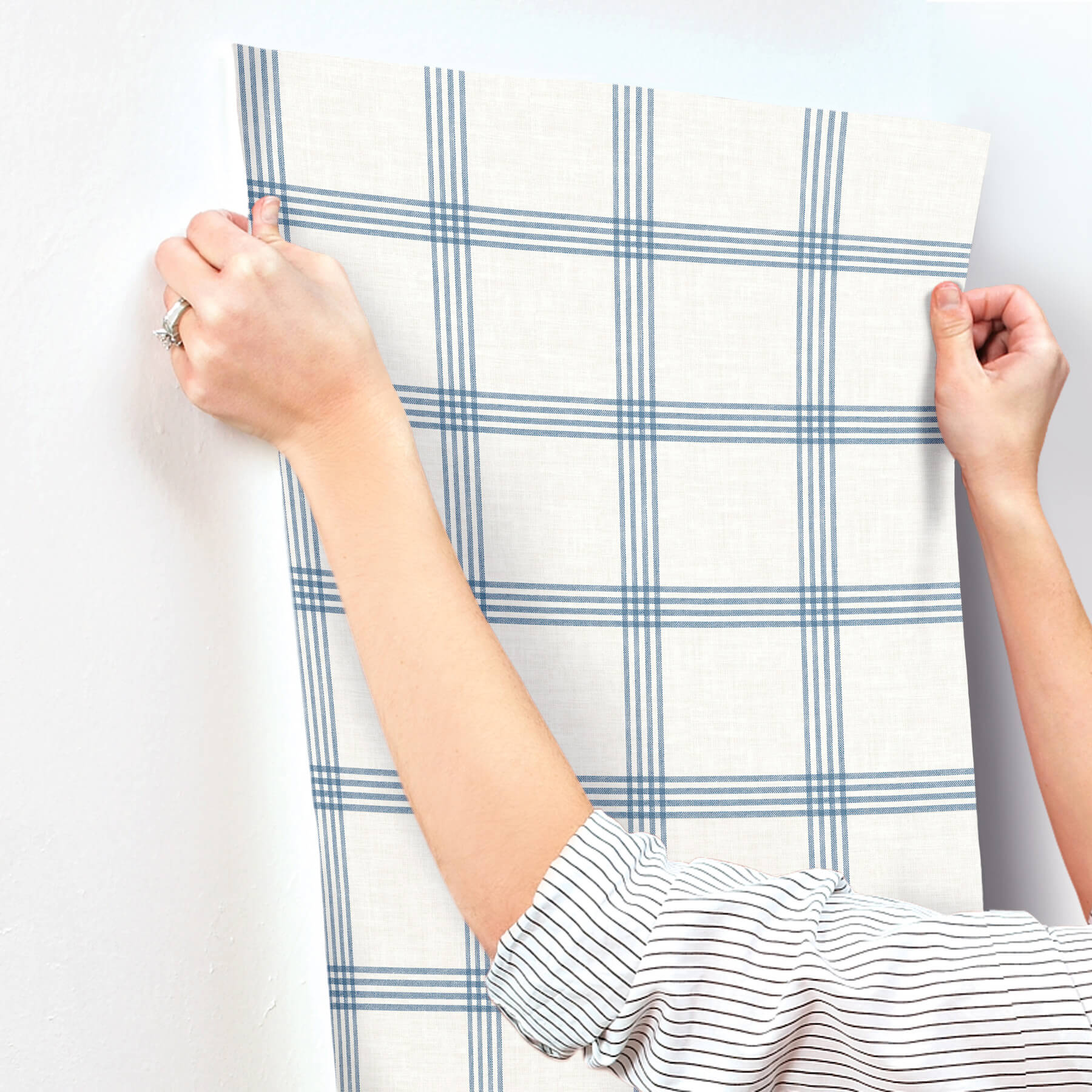 twain-denim-plaid-wallpaper-york-wallcoverings-4192-26993 - York Wallcoverings Wallpaper