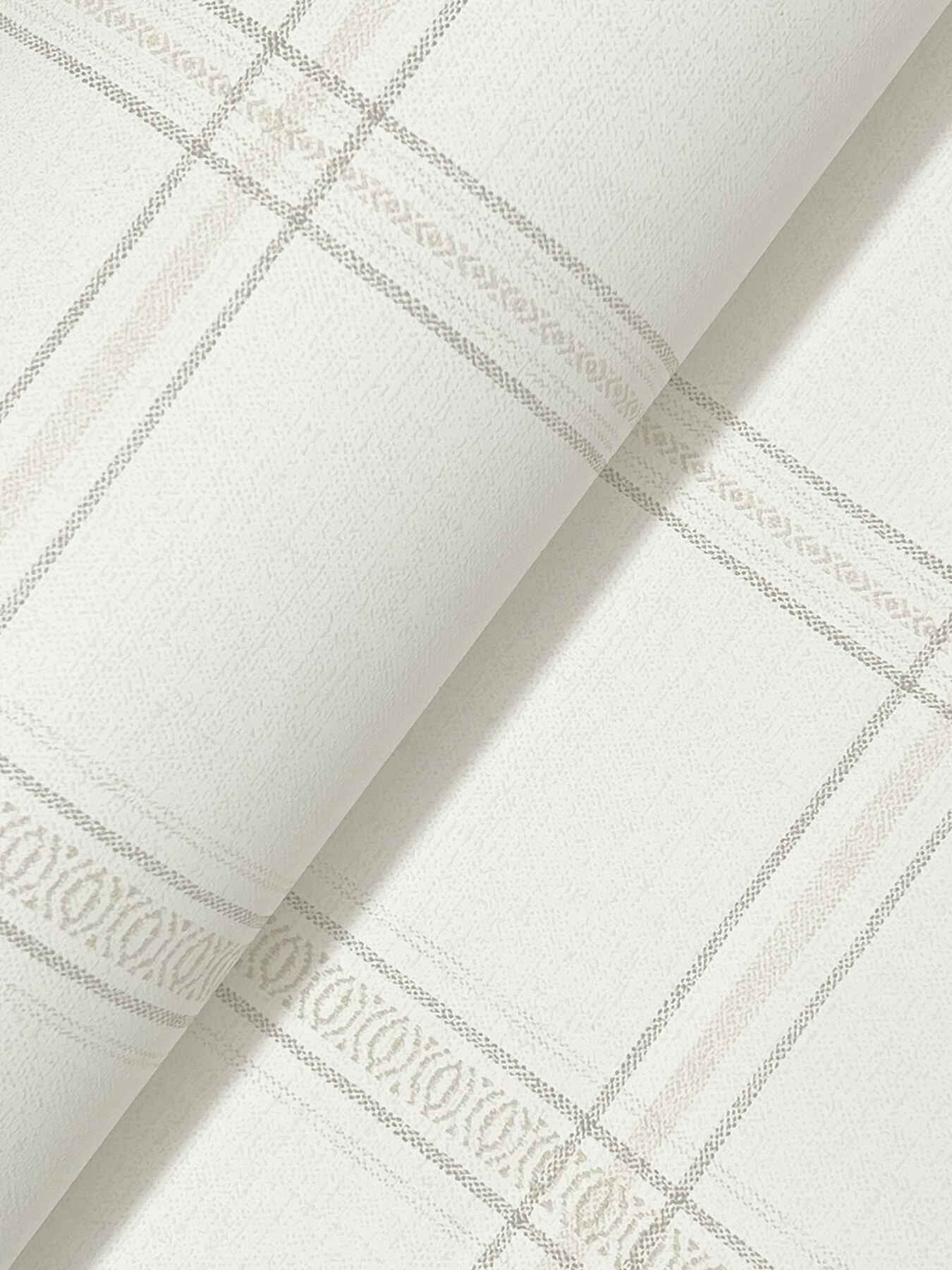 Auberge White Plaid Wallpaper - York Wallcoverings - 4192-27606 - York Wallcoverings Wallpaper