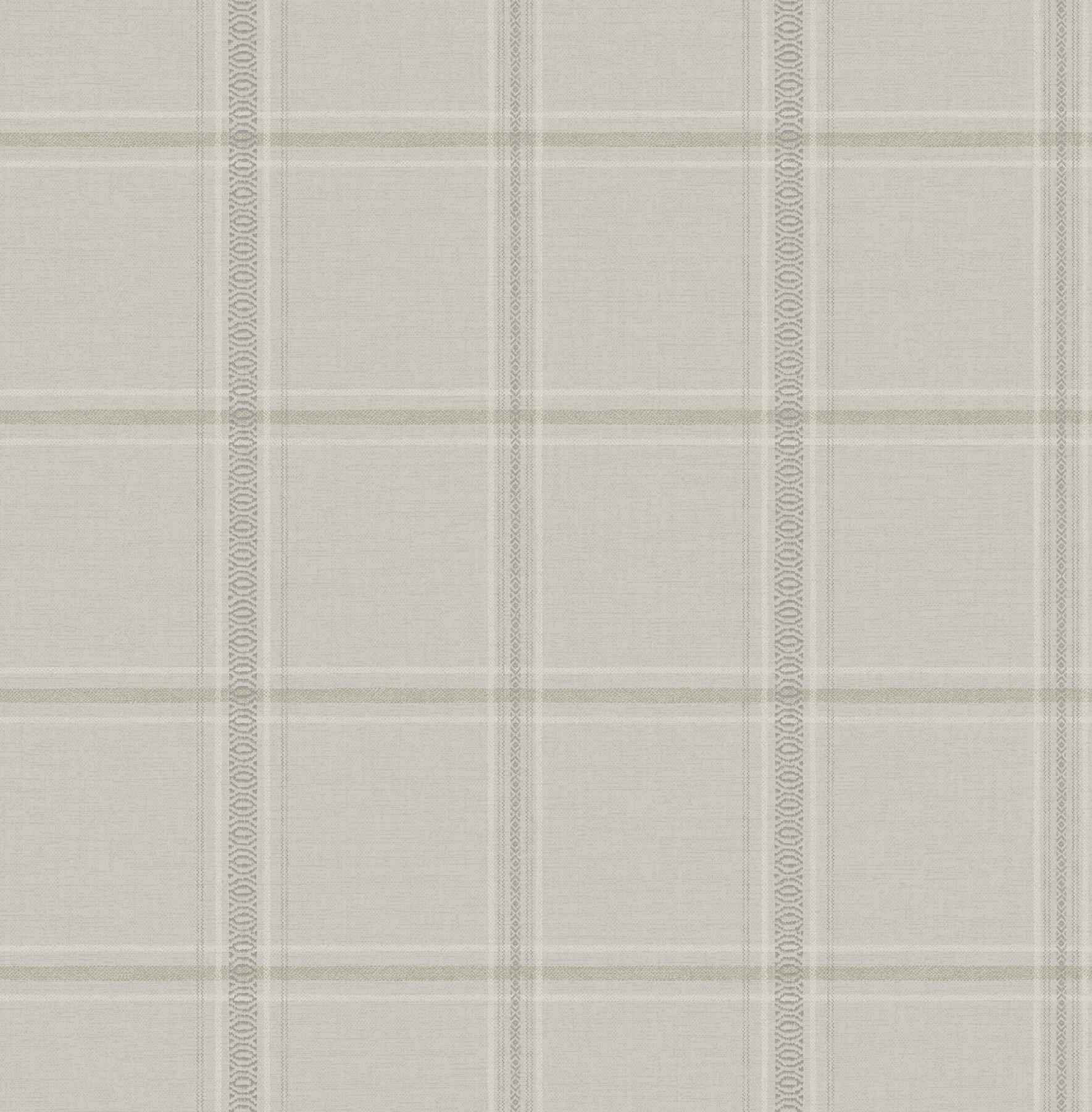 Auberge Taupe Plaid Wallpaper - York Wallcoverings - 4192-27608 - York Wallcoverings Wallpaper