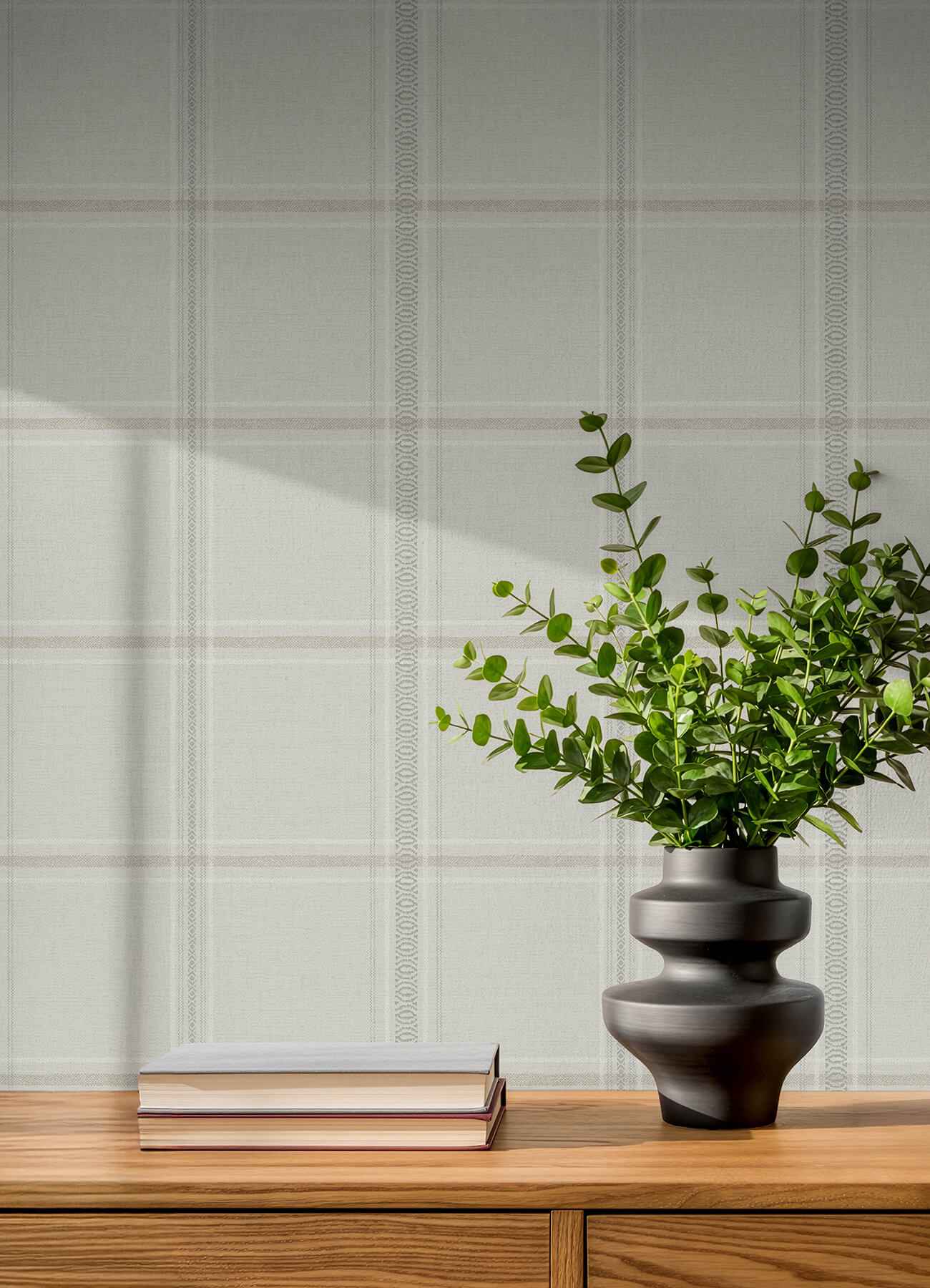 Auberge Taupe Plaid Wallpaper - York Wallcoverings - 4192-27608 - York Wallcoverings Wallpaper