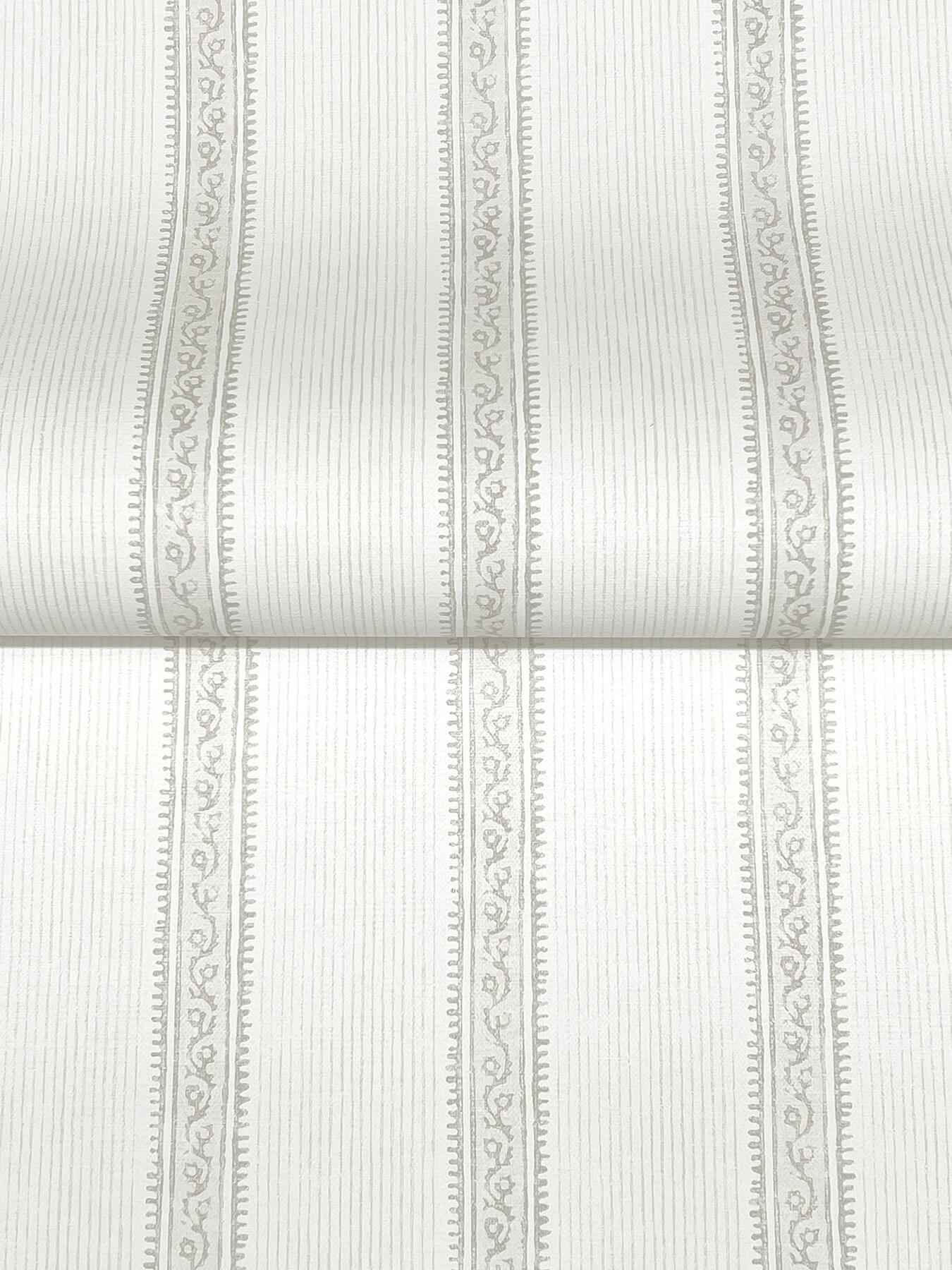 Mandevilla Beige Vine Stripe Wallpaper - York Wallcoverings - 4192-27691 - York Wallcoverings Wallpaper
