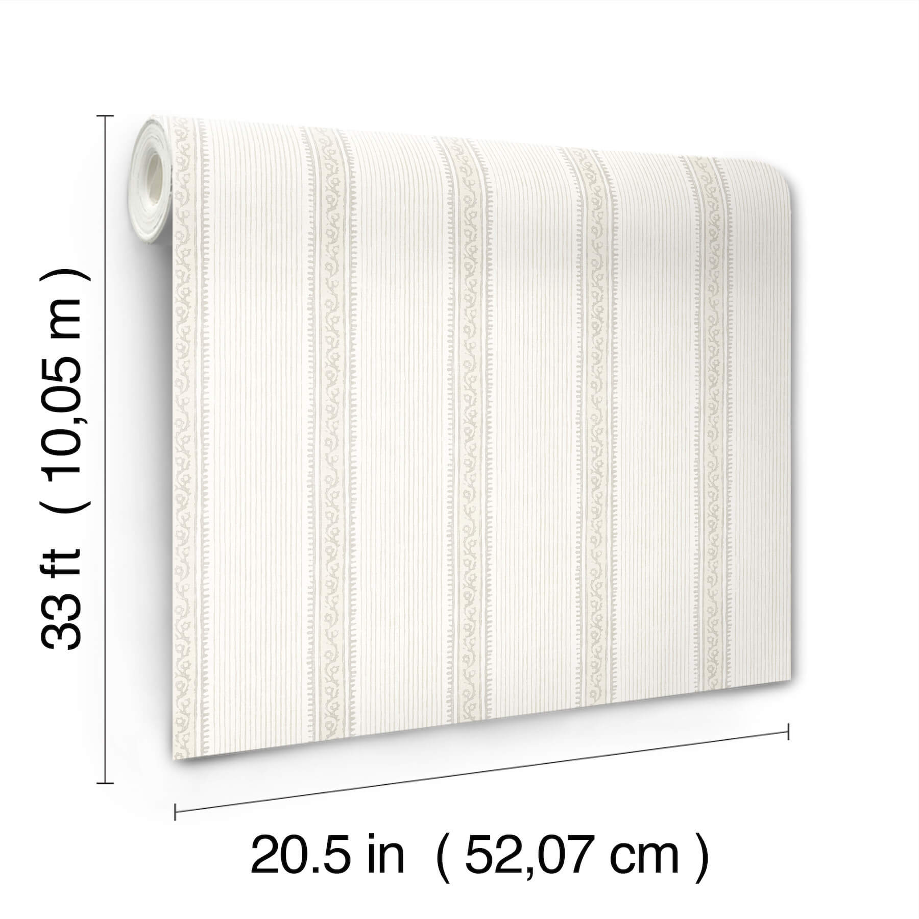 mandevilla-beige-vine-stripe-wallpaper-york-wallcoverings-4192-27691 - York Wallcoverings Wallpaper