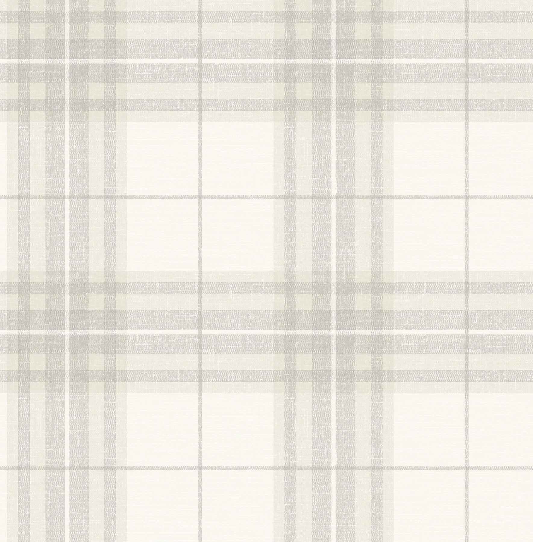 Cabin Check Grey Plaid Wallpaper - York Wallcoverings - 4192-27693 - York Wallcoverings Wallpaper