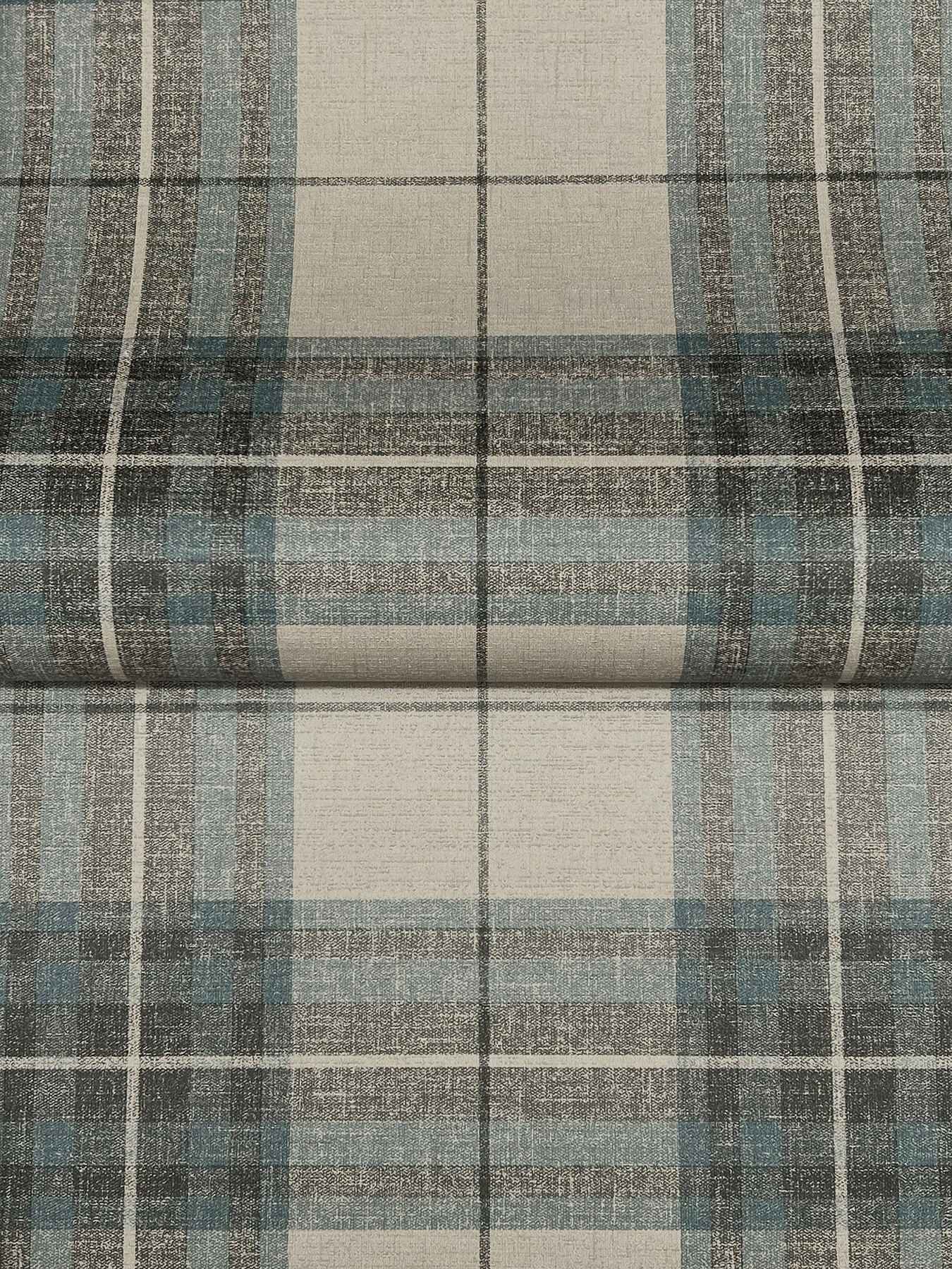 Cabin Check Teal Plaid Wallpaper - York Wallcoverings - 4192-27695 - York Wallcoverings Wallpaper