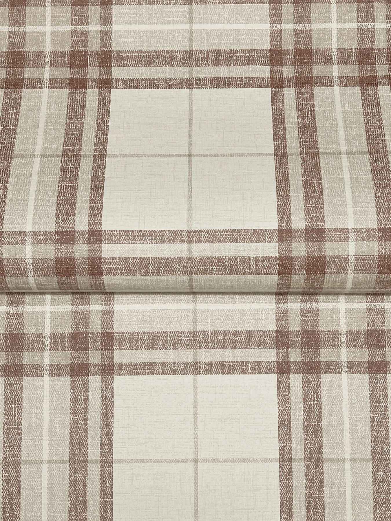 Cabin Check Rust Plaid Wallpaper - York Wallcoverings - 4192-27696 - York Wallcoverings Wallpaper
