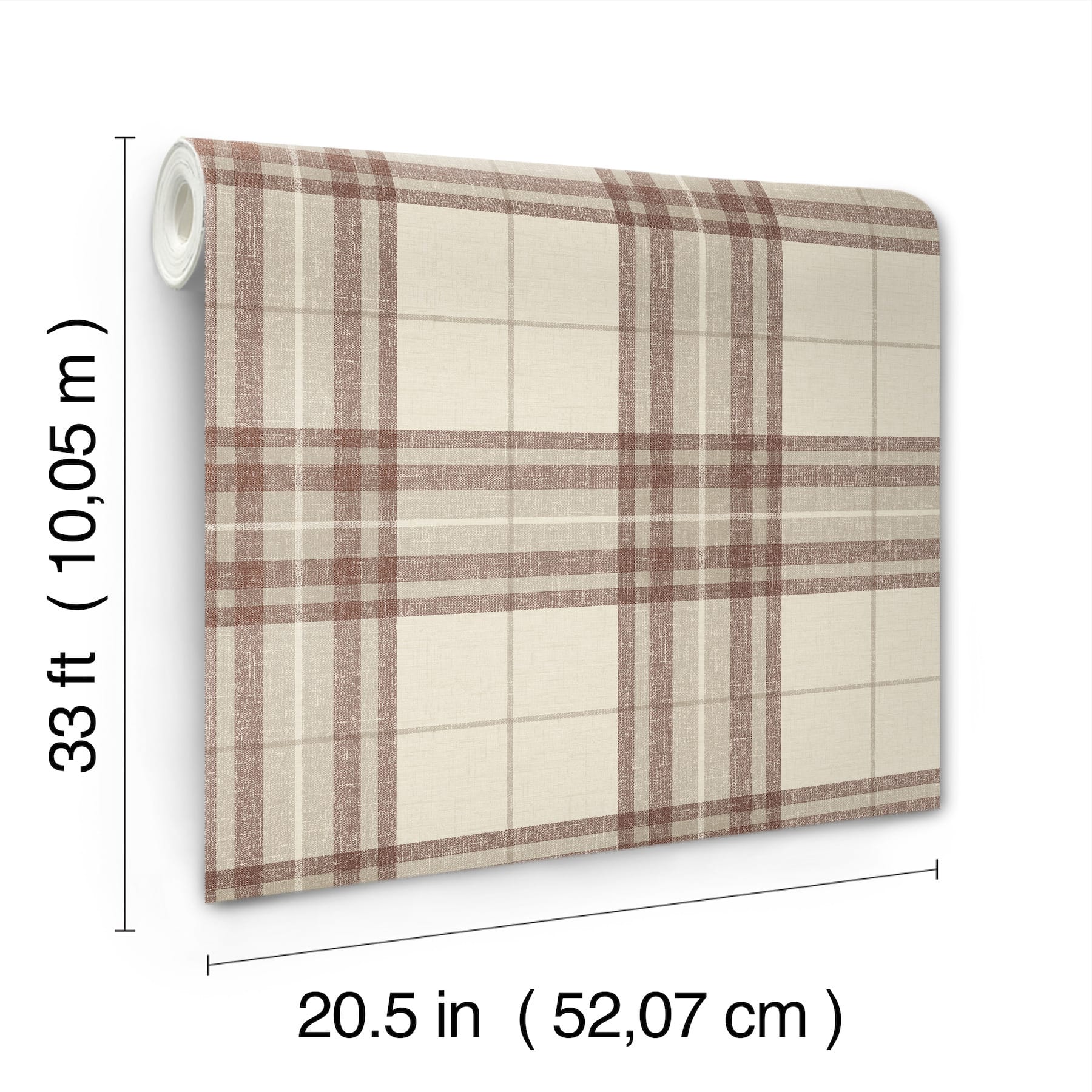 cabin-check-rust-plaid-wallpaper-york-wallcoverings-4192-27696 - York Wallpaper Wallpaper