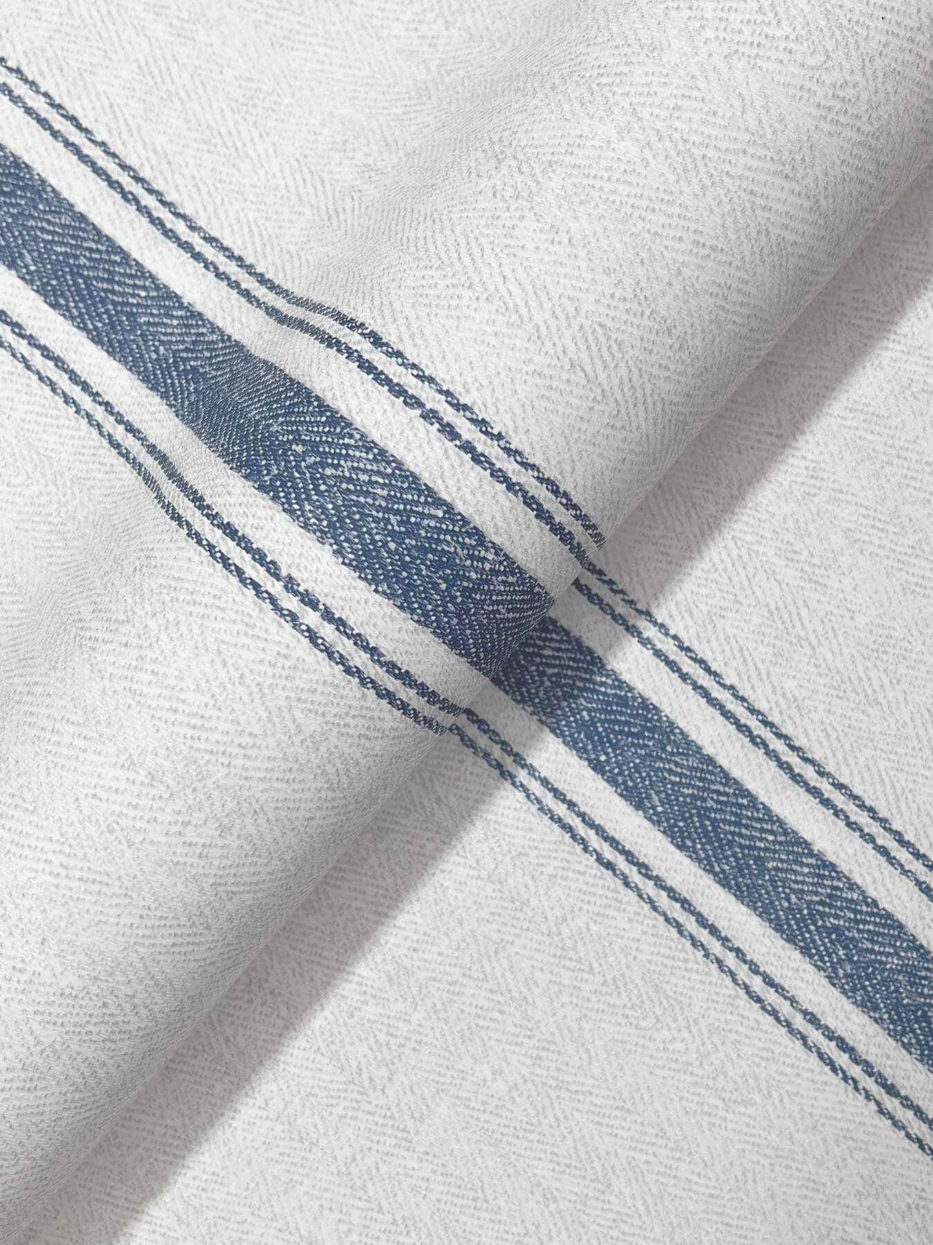 Linette Blue Fabric Stripe Wallpaper - York Wallcoverings - 4192-70067 - York Wallcoverings Wallpaper