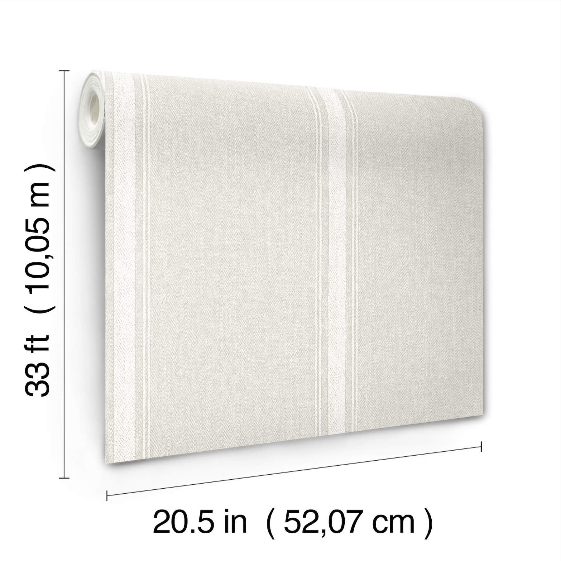 linette-beige-fabric-stripe-wallpaper-york-wallcoverings-4192-70070 - York Wallcoverings Wallpaper