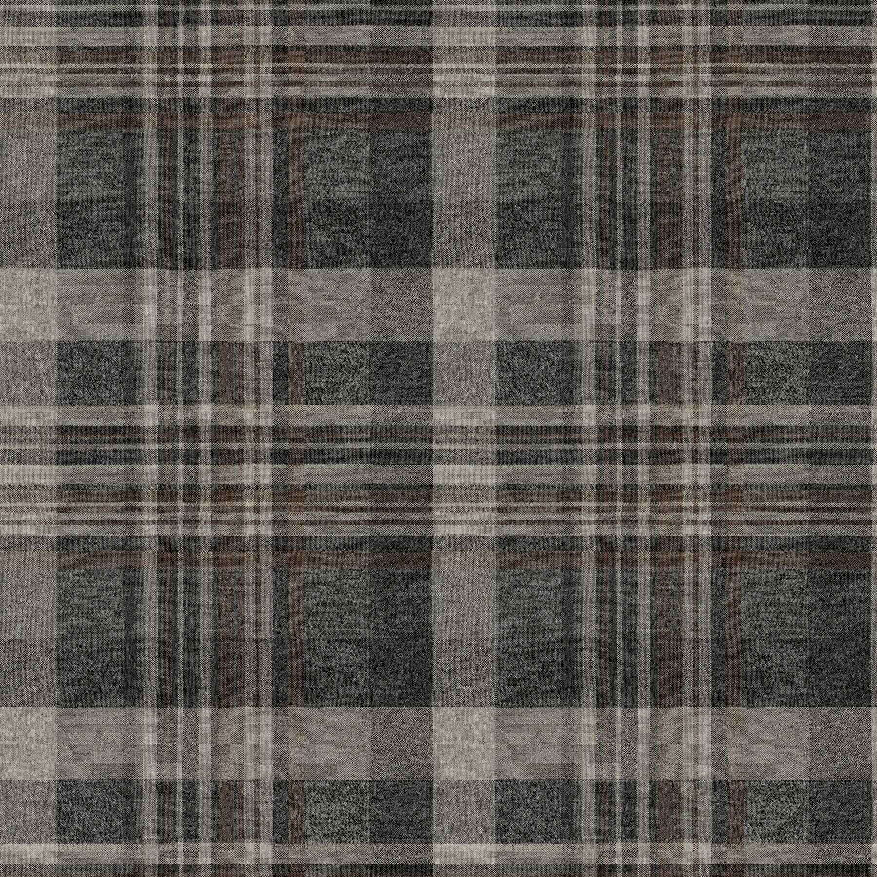 Dutton Plaid Charcoal Flannel Wallpaper - York Wallcoverings - 4192-72632