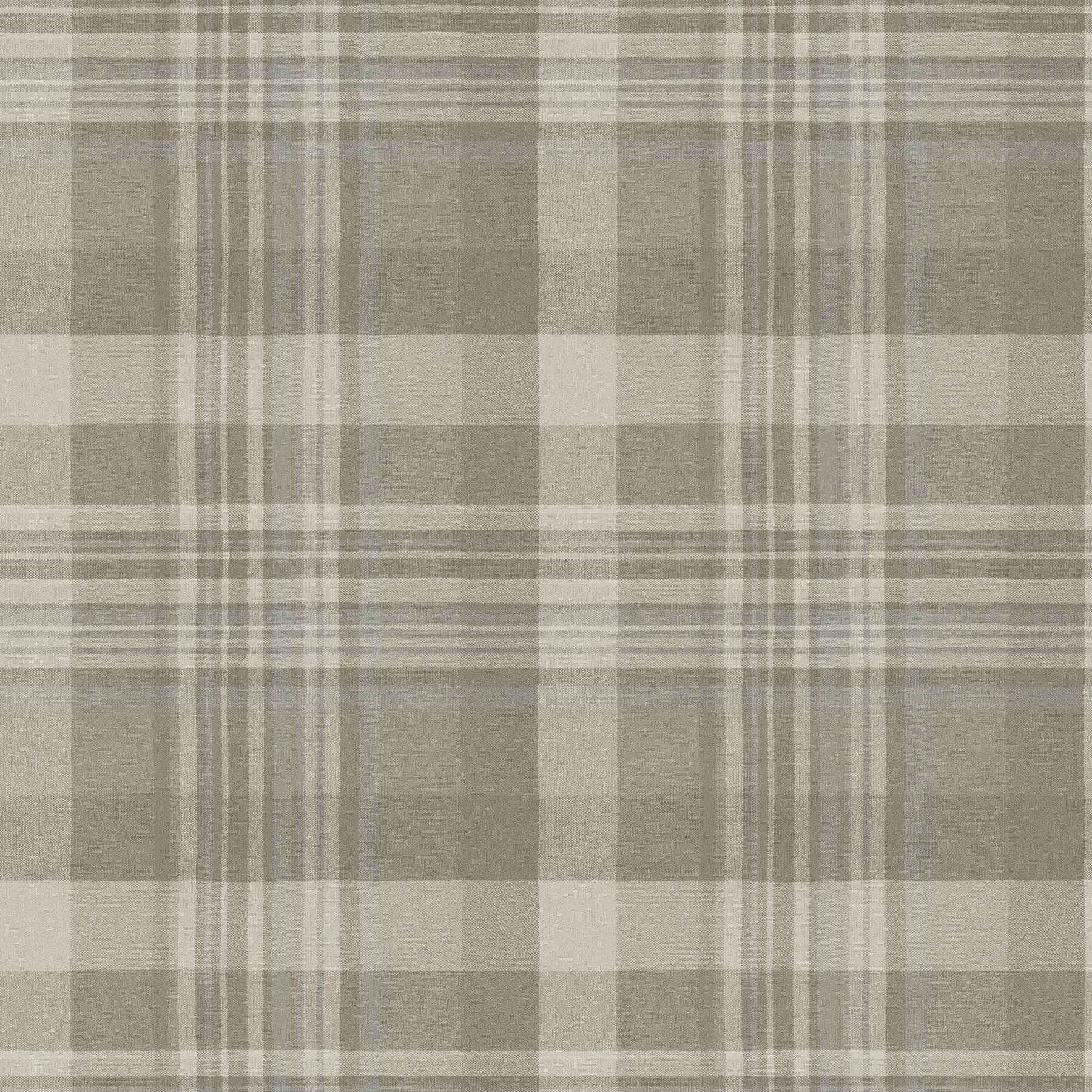 Dutton Plaid Light Brown Flannel Wallpaper - York Wallcoverings - 4192-72633 - York Wallcoverings Wallpaper