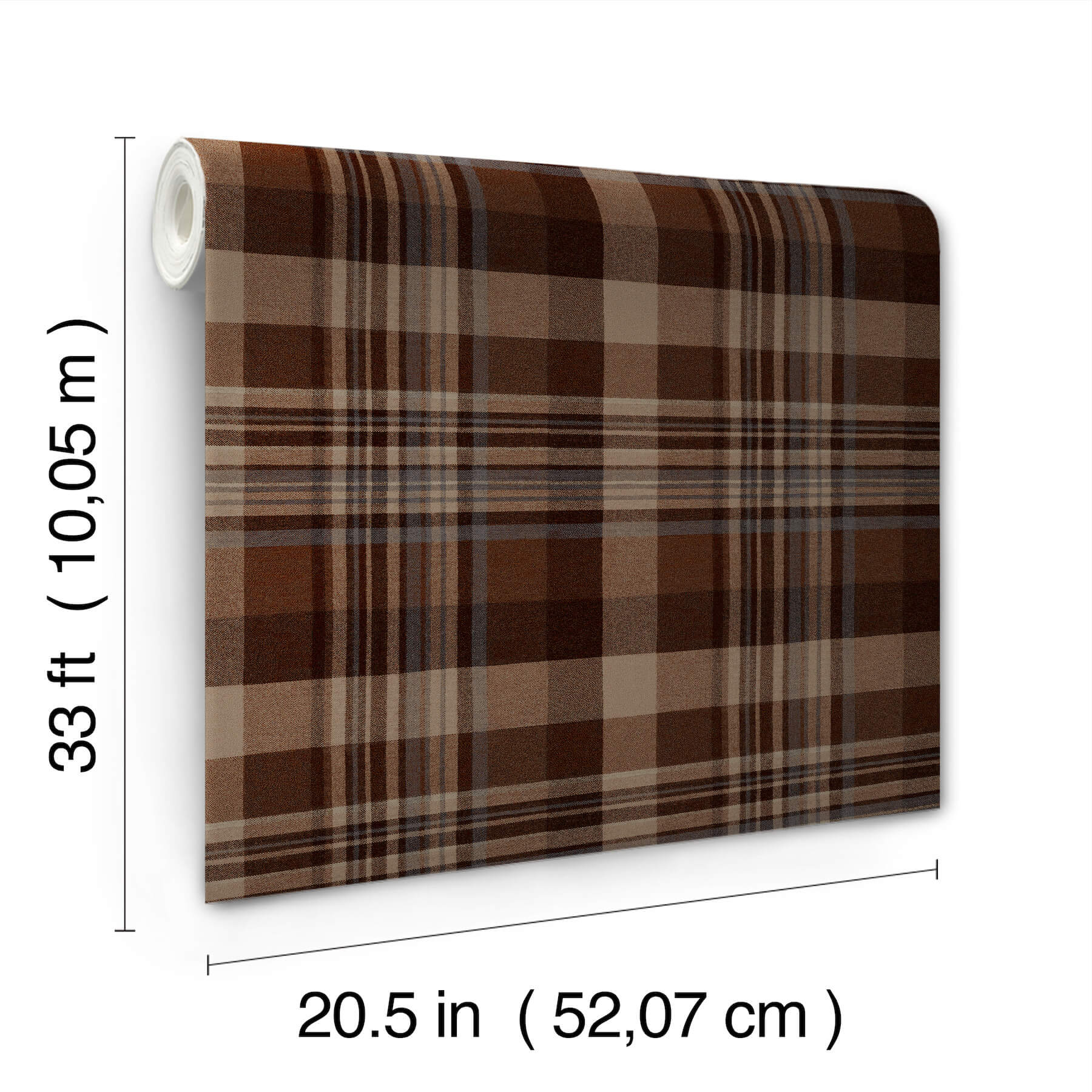 dutton-plaid-rust-flannel-wallpaper-york-wallcoverings-4192-72636 - York Wallcoverings Wallpaper
