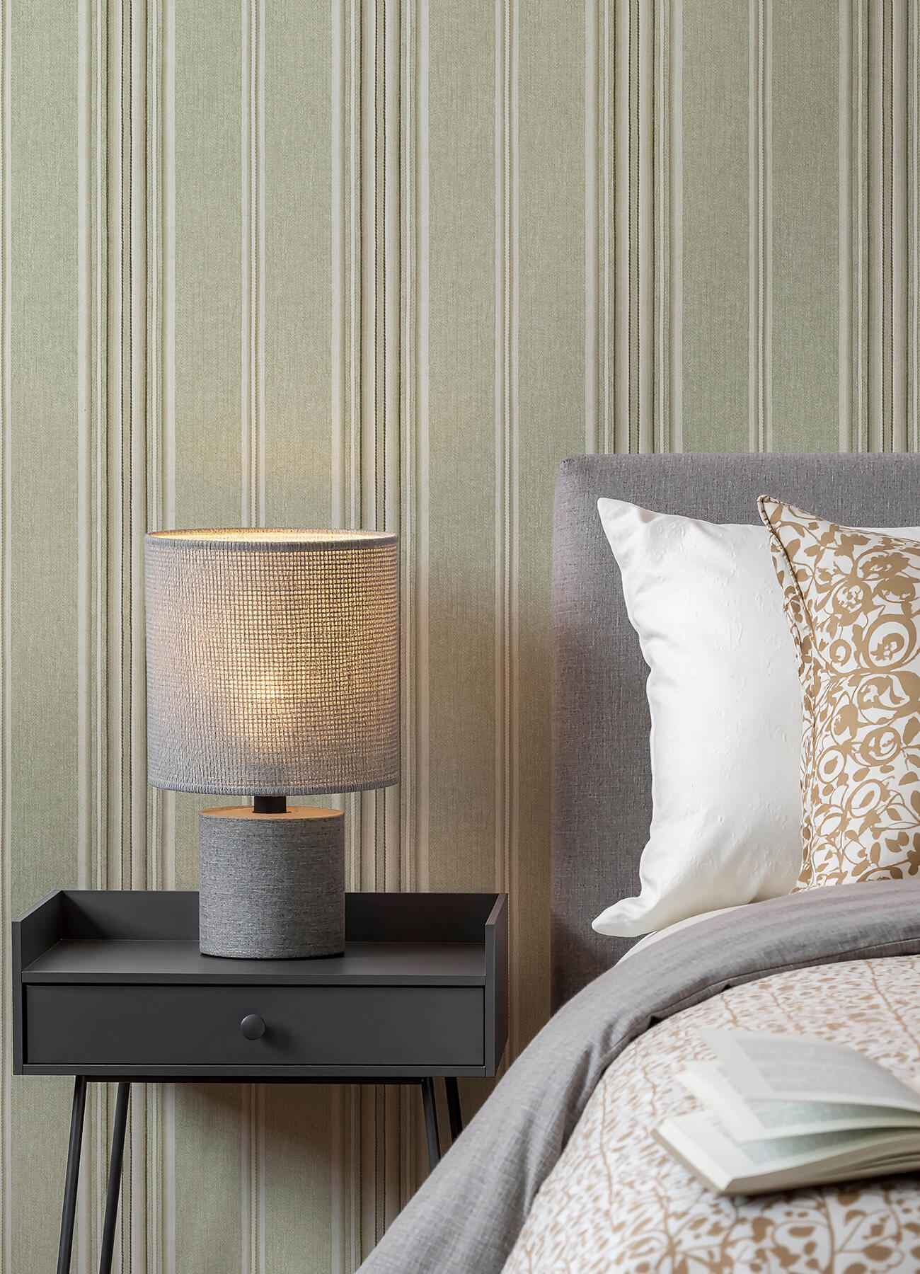 Calvados Moss Linen Stripe Wallpaper - York Wallcoverings - 4192-83121 - York Wallcoverings Wallpaper
