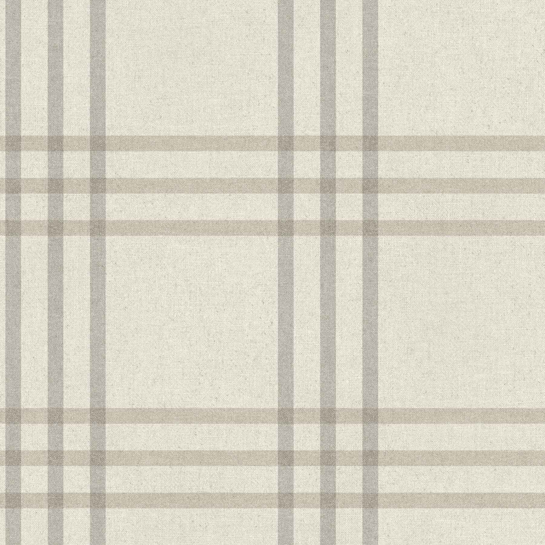 Fletcher Grey Plaid Wallpaper - York Wallcoverings - 4192-83401
