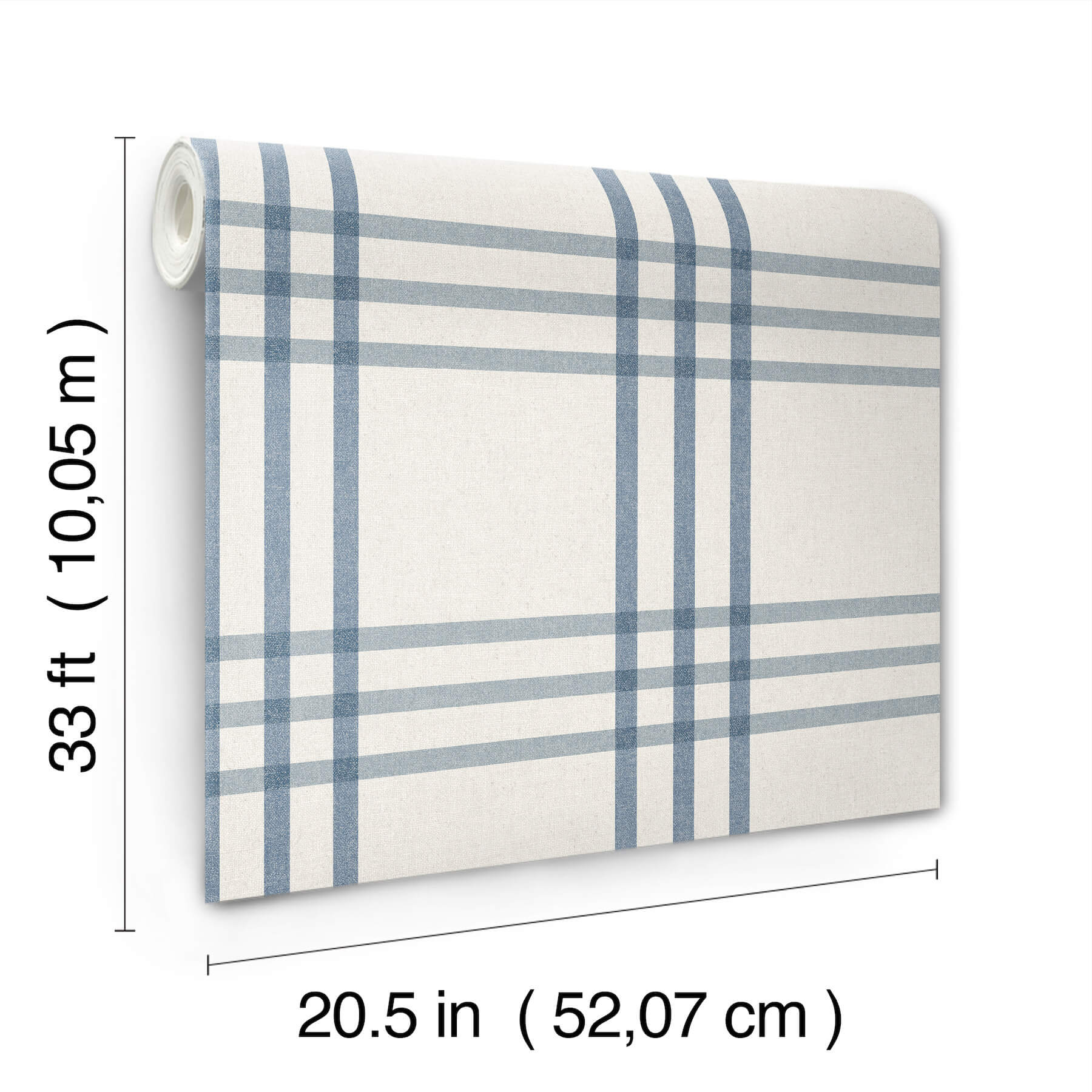 fletcher-blue-plaid-wallpaper-york-wallcoverings-4192-83402 - York Wallcoverings Wallpaper