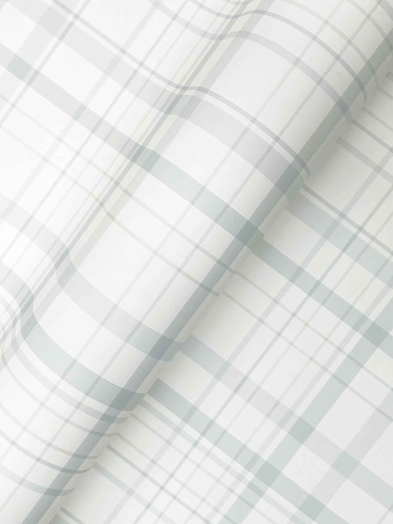 Burgess Light Blue Plaid Wallpaper - York Wallcoverings - 4192-83410 - York Wallcoverings Wallpaper