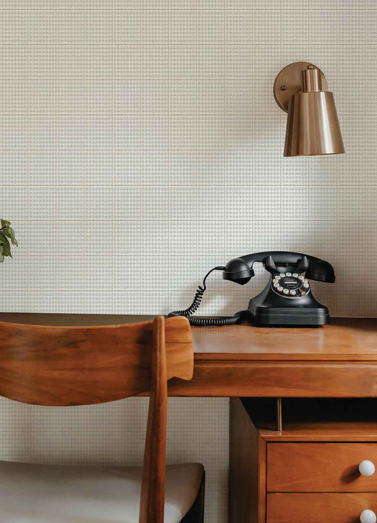 Prescott Grey Glen Check Wallpaper - York Wallcoverings - 4192-83413 - York Wallcoverings Wallpaper