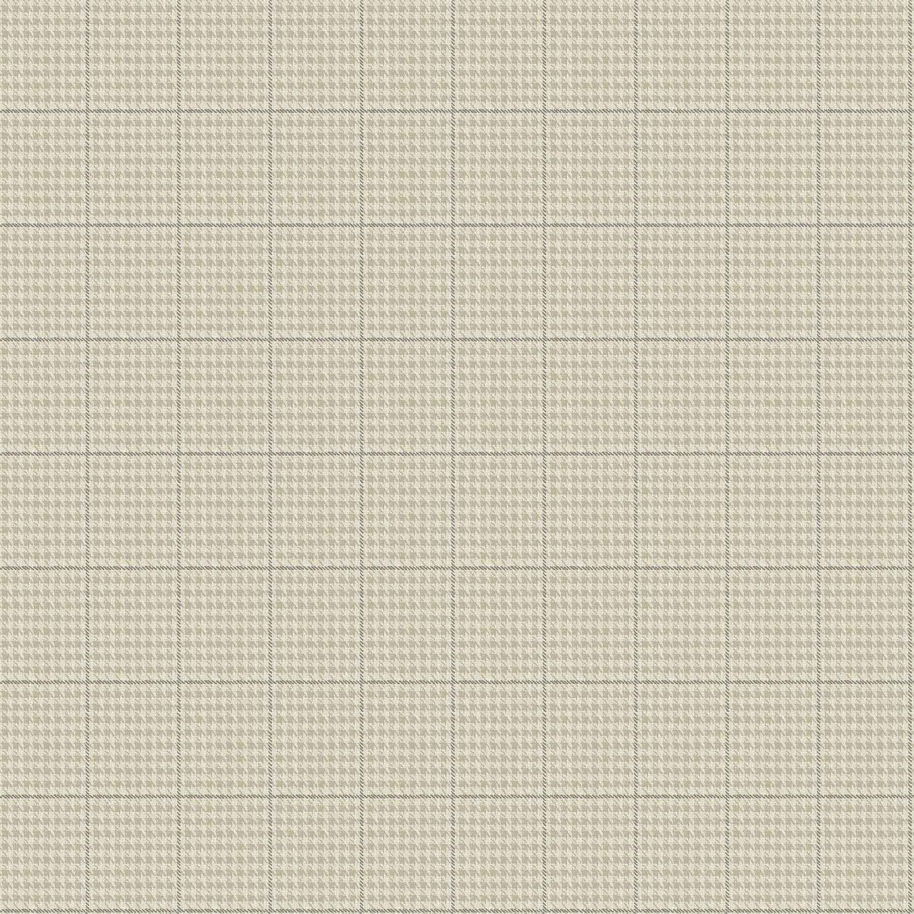 Prescott Taupe Glen Check Wallpaper - York Wallcoverings - 4192-83414