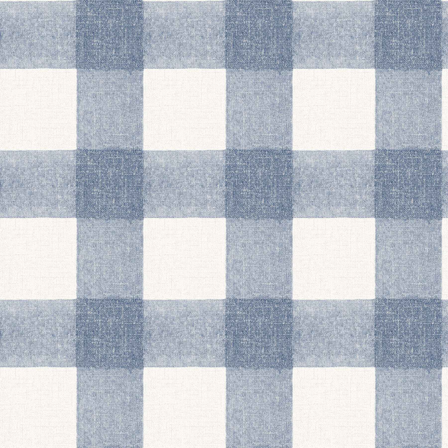 Thorpe Blue Plaid Wallpaper - York Wallcoverings - 4192-83420