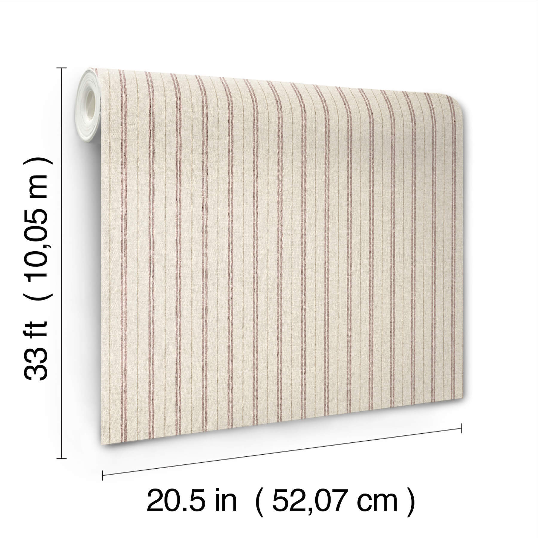 harville-maroon-double-stripe-wallpaper-york-wallcoverings-4192-83428 - York Wallcoverings Wallpaper