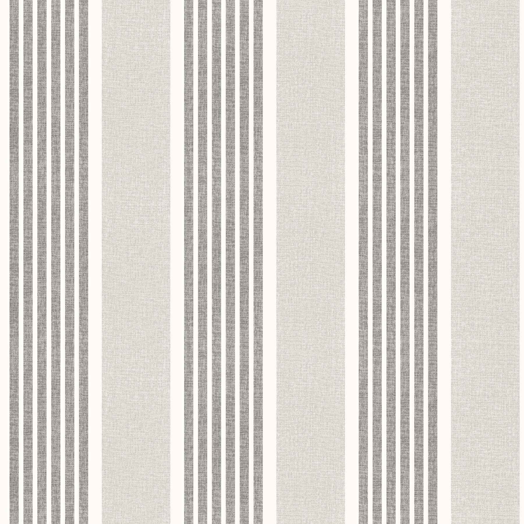 Bingley Charcoal Embellished Stripe Wallpaper - York Wallcoverings - 4192-83435 - York Wallcoverings Wallpaper