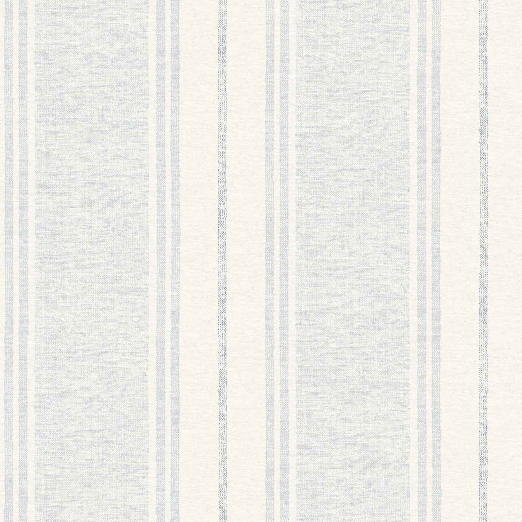 Maddox Sky Blue Flannel Stripe Wallpaper - York Wallcoverings - 4192-83439