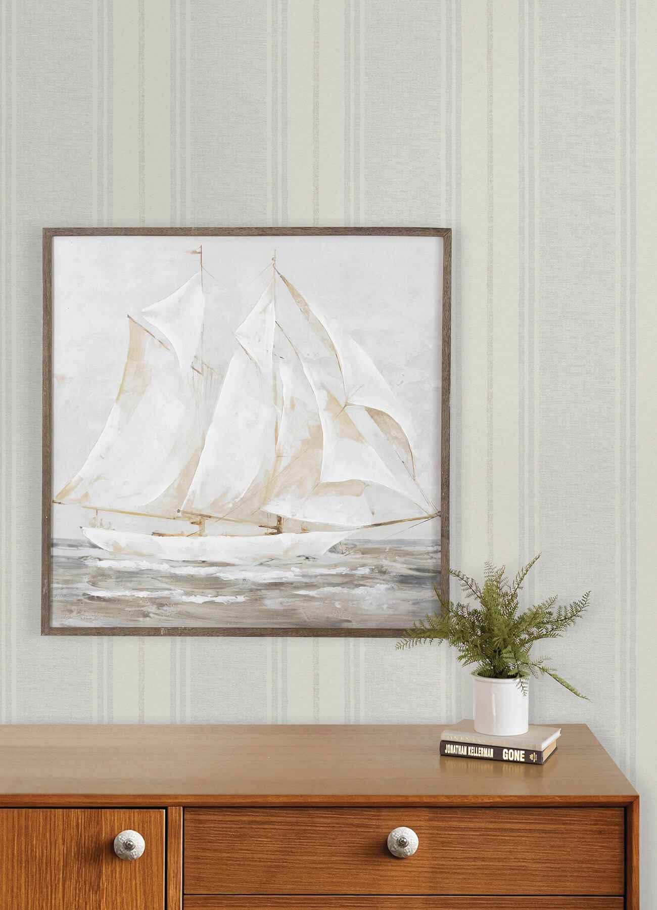 Maddox Light Blue Flannel Stripe Wallpaper - York Wallcoverings - 4192-83442 - York Wallcoverings Wallpaper