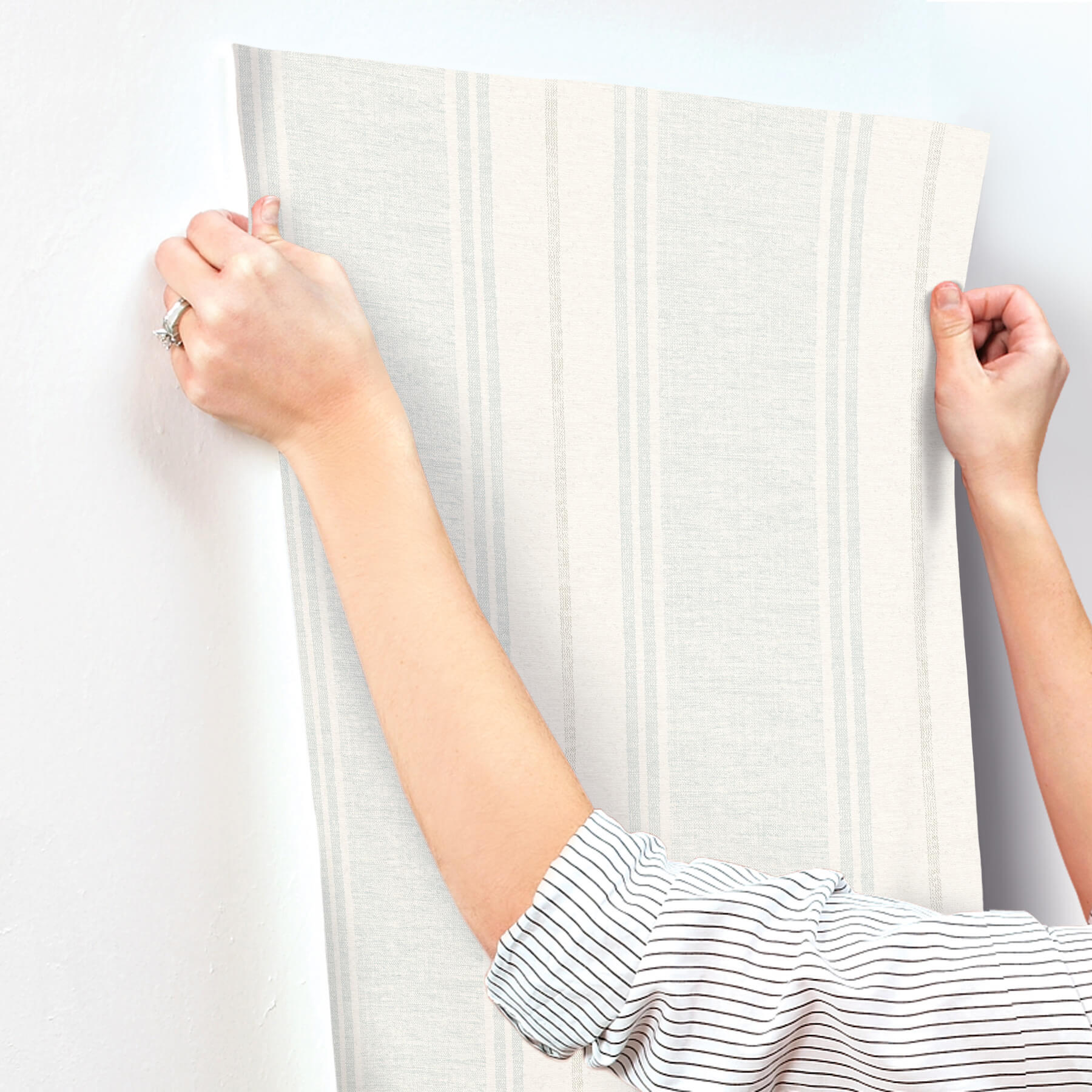 maddox-light-blue-flannel-stripe-wallpaper-york-wallcoverings-4192-83442 - York Wallcoverings Wallpaper