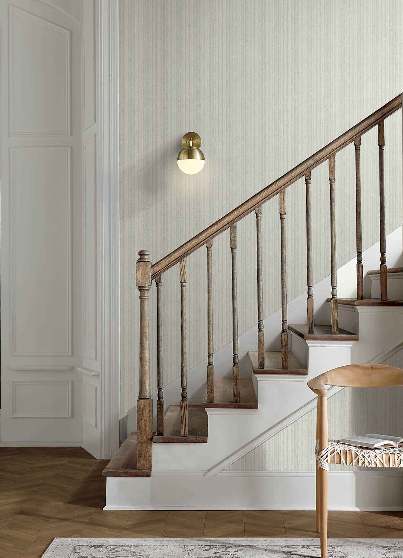 Stokes Grey Chevron Stripe Wallpaper - York Wallcoverings - 4192-83446 - York Wallcoverings Wallpaper
