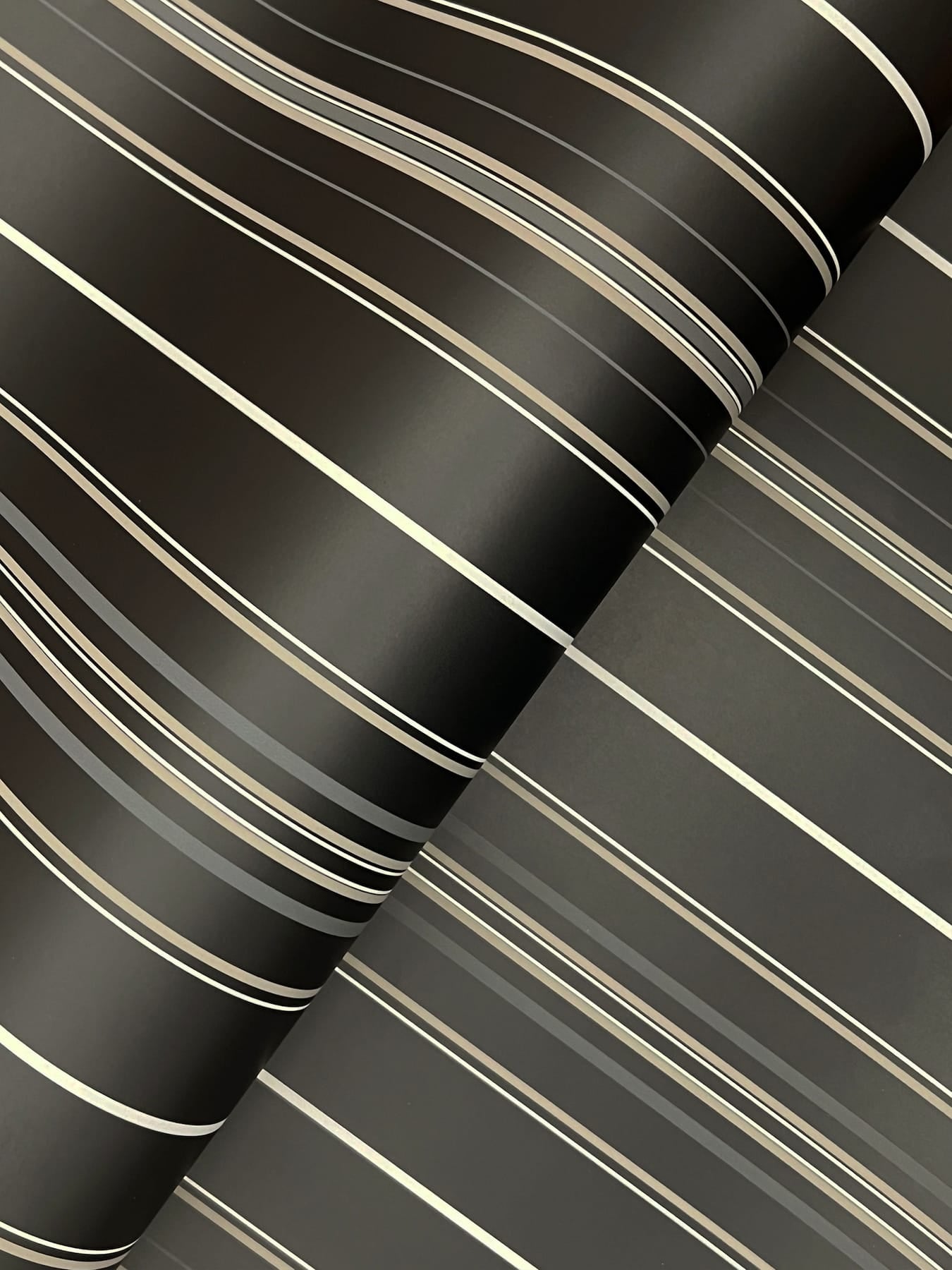Lascelle Black Modern Pinstripe Wallpaper - York Wallcoverings - 4192-83453 - York Wallcoverings Wallpaper