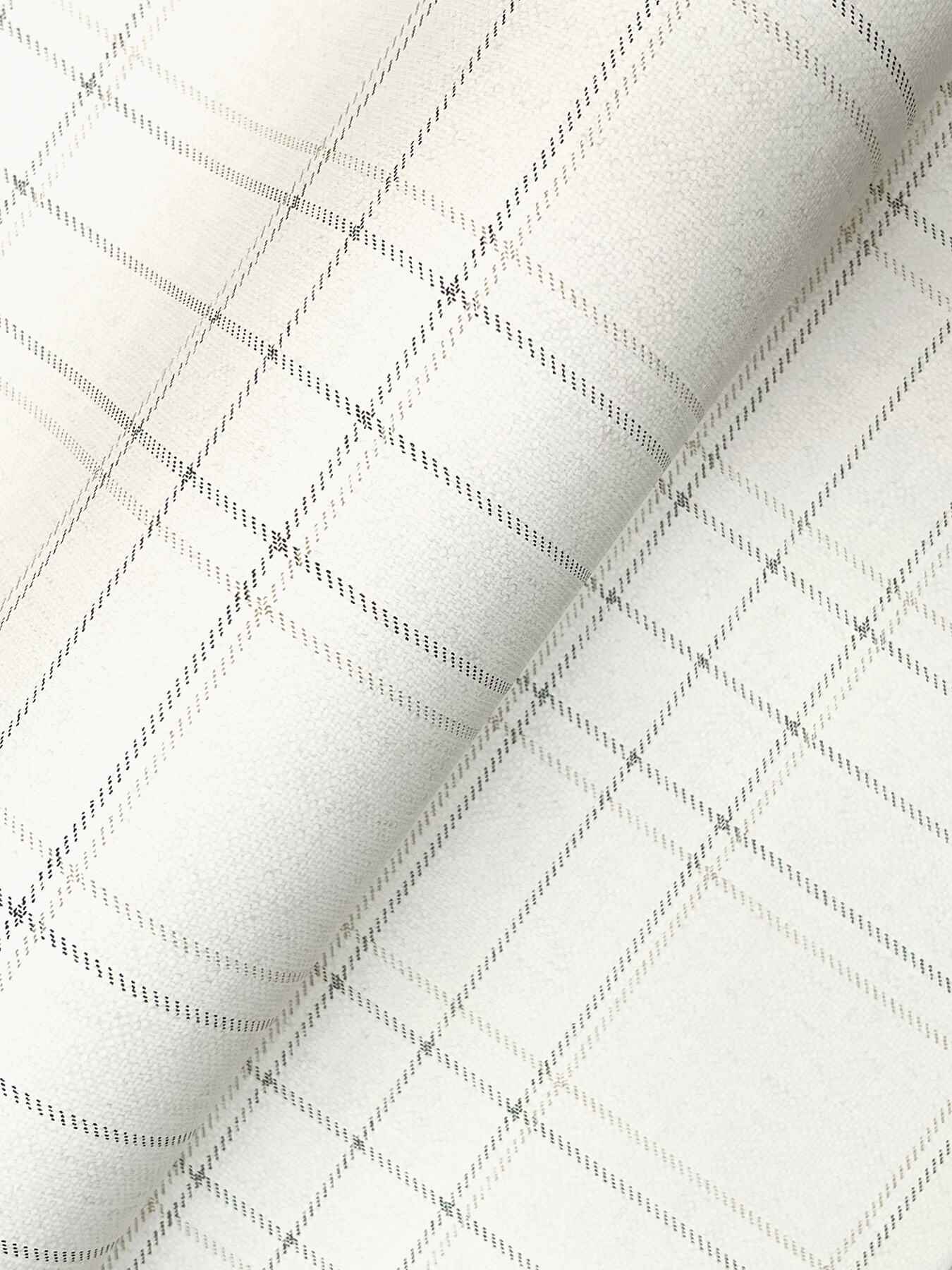 Fox Hollow Ivory Dashed Plaid Wallpaper - York Wallcoverings - 4192-83455 - York Wallcoverings Wallpaper