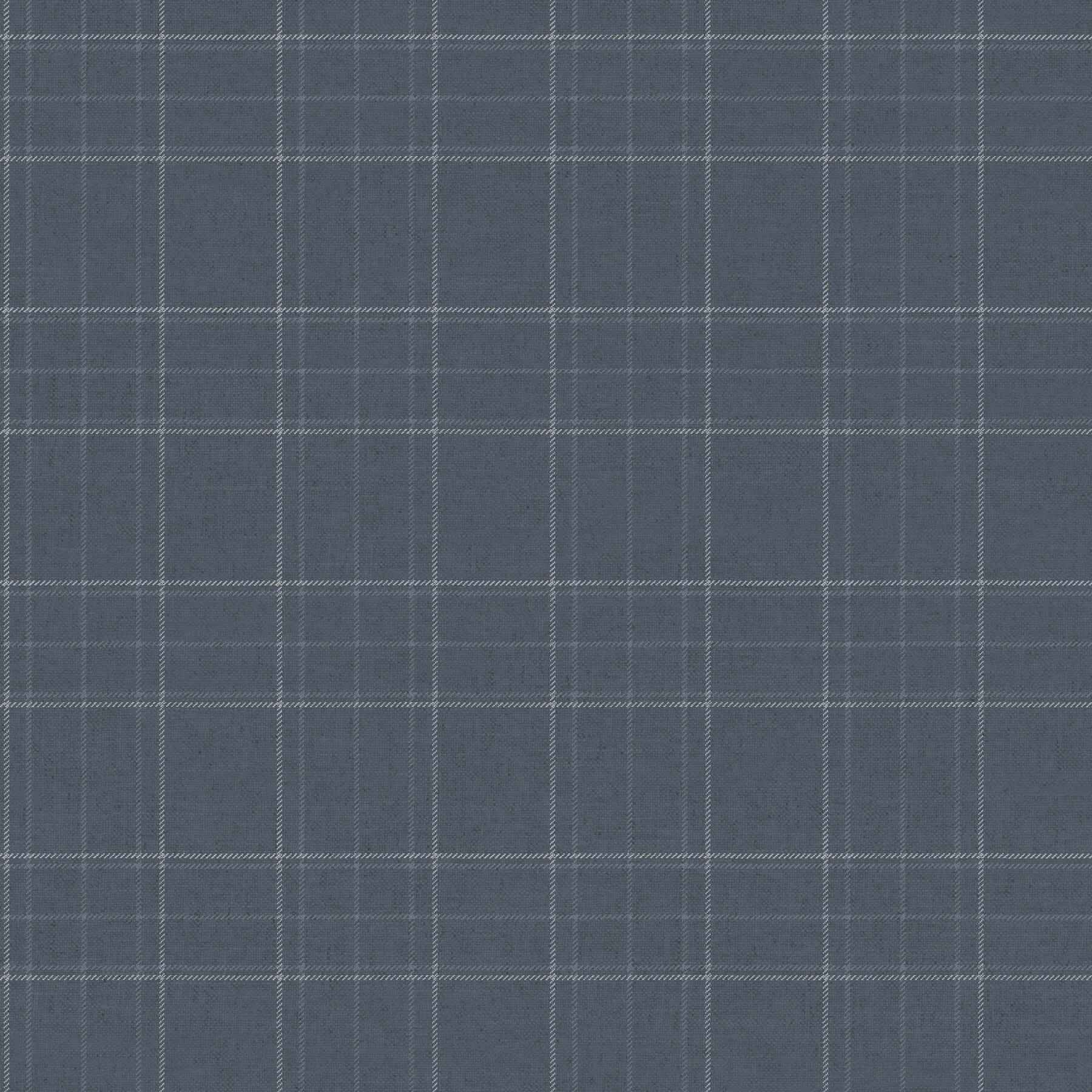 Fox Hollow Dark Blue Dashed Plaid Wallpaper - York Wallcoverings - 4192-83458 - York Wallcoverings Wallpaper