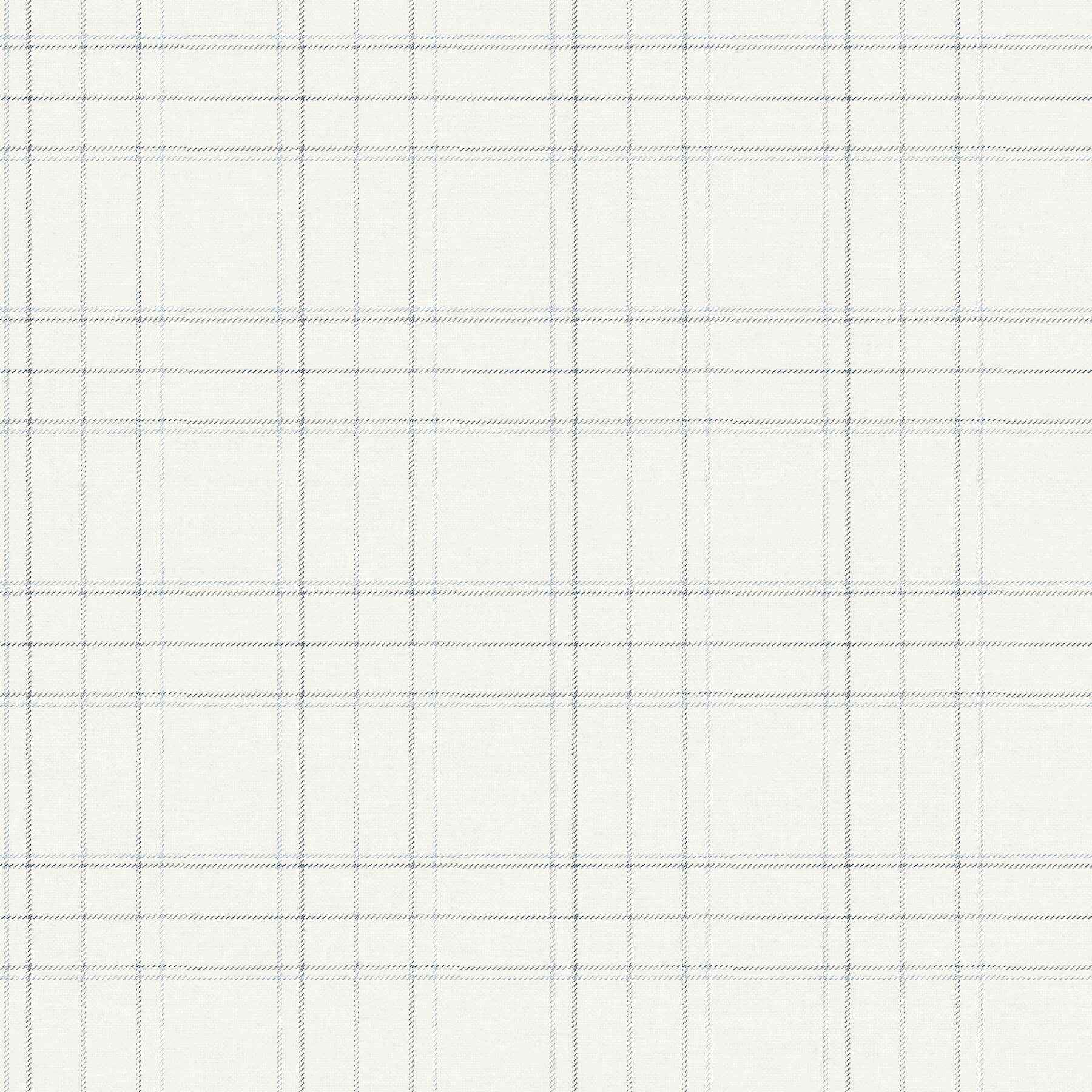 Fox Hollow White Dashed Plaid Wallpaper - York Wallcoverings - 4192-83460 - York Wallcoverings Wallpaper
